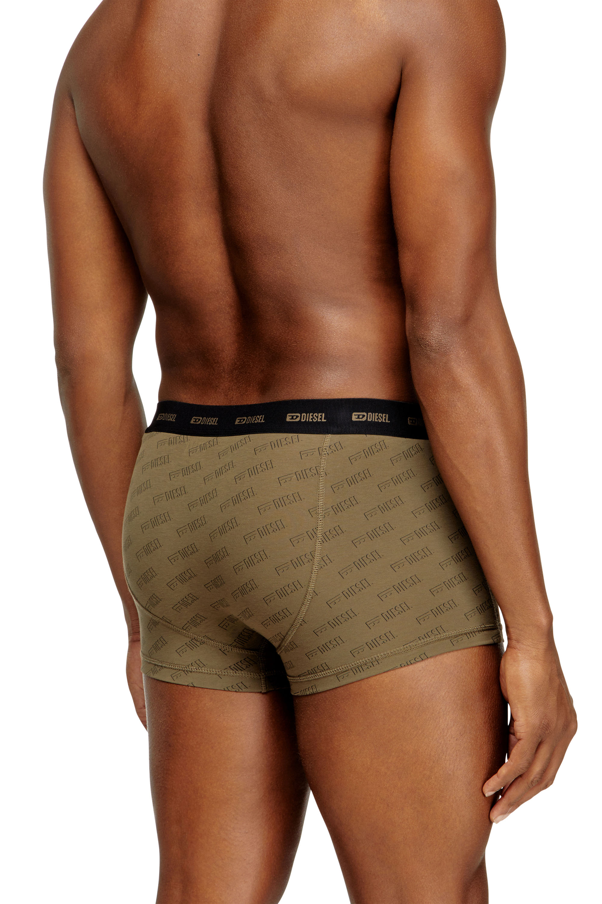 Diesel - DAMIEN-UTLT-3PACK, Man's 3-pack boxer briefs with stylised logo in Military Green - 4