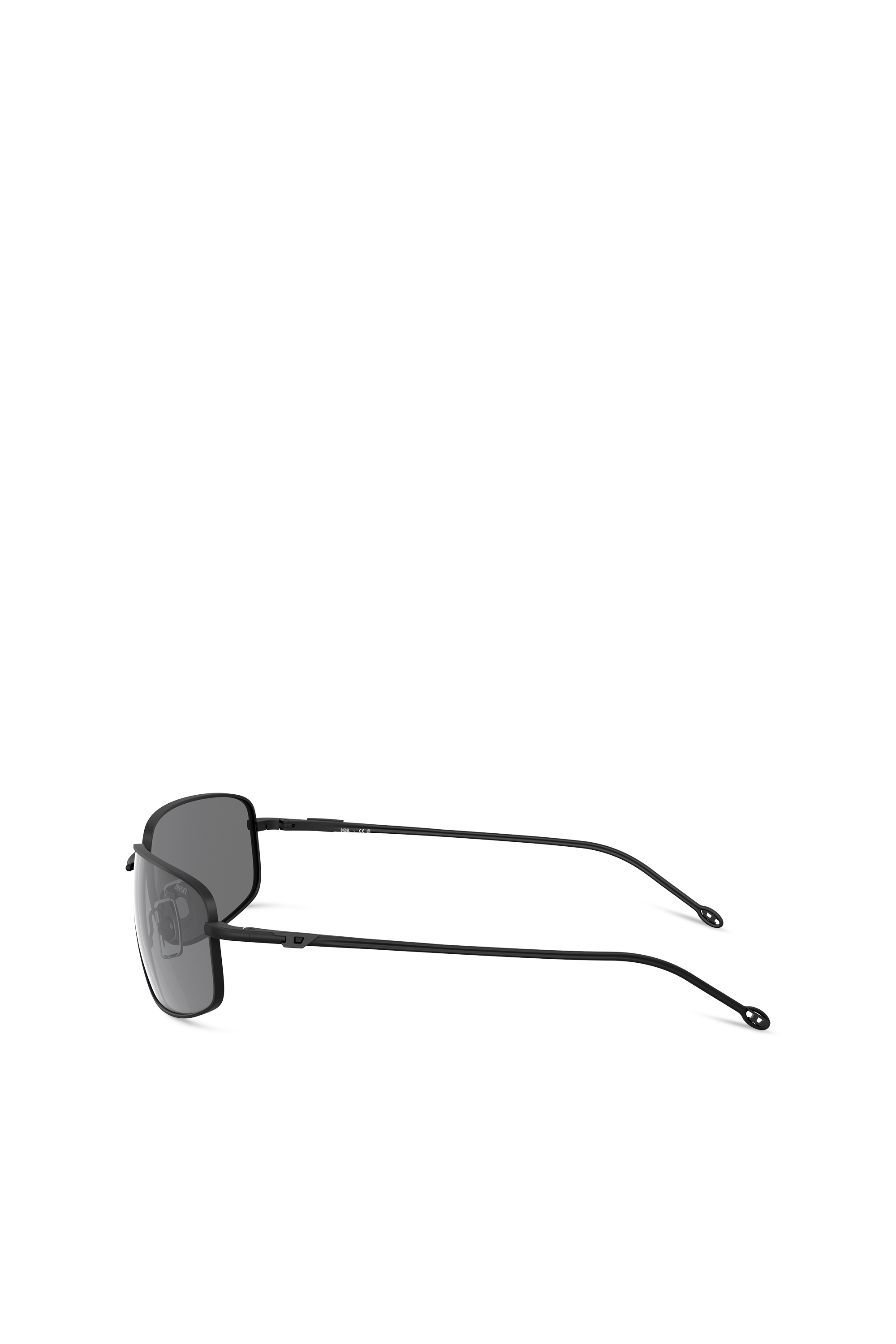 Diesel - 0DL1005, Unisex's Racer shape sunglasses in metal in Black - 2