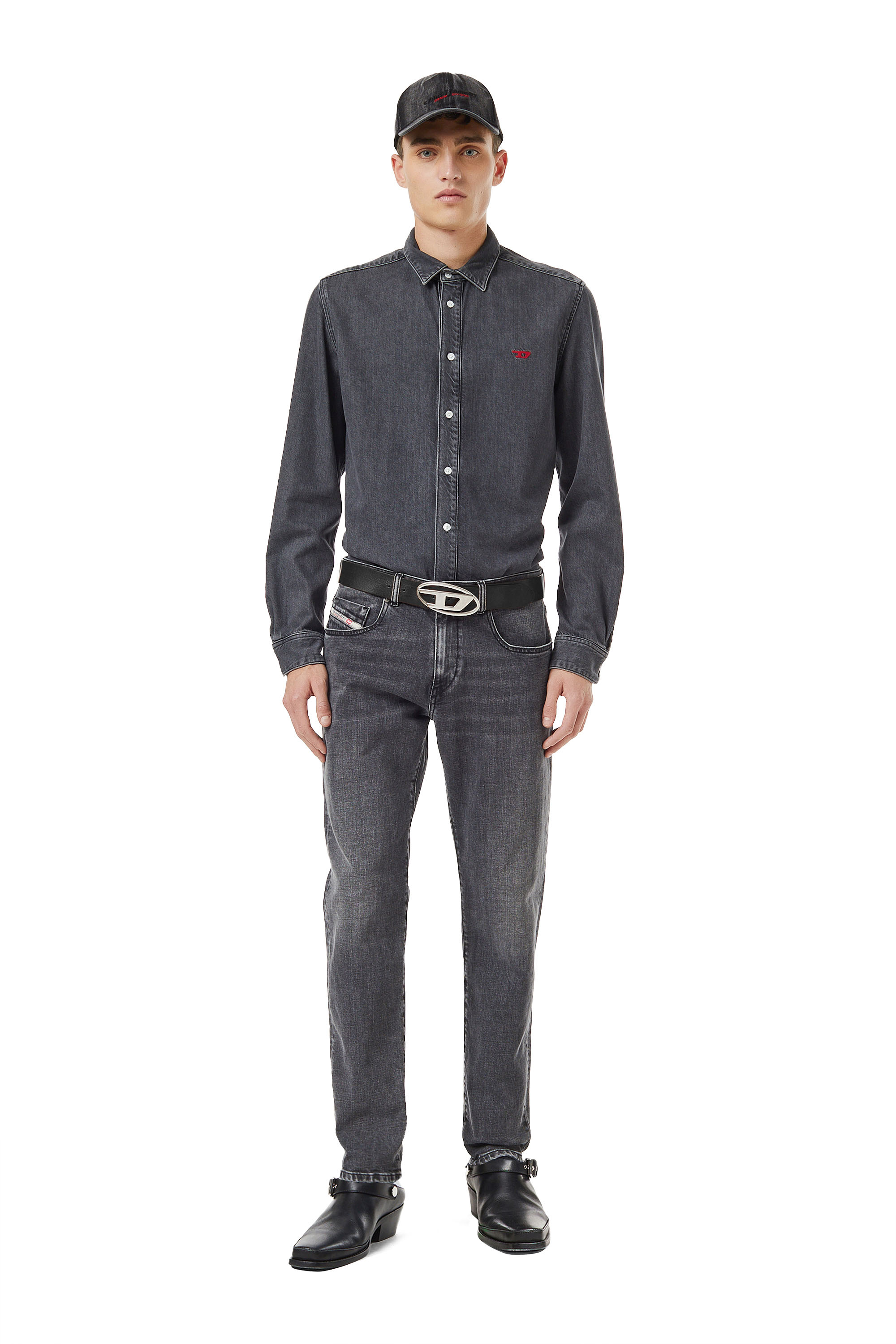 Diesel - Slim Jeans 2019 D-Strukt 09C47, Black/Dark grey - Image 5