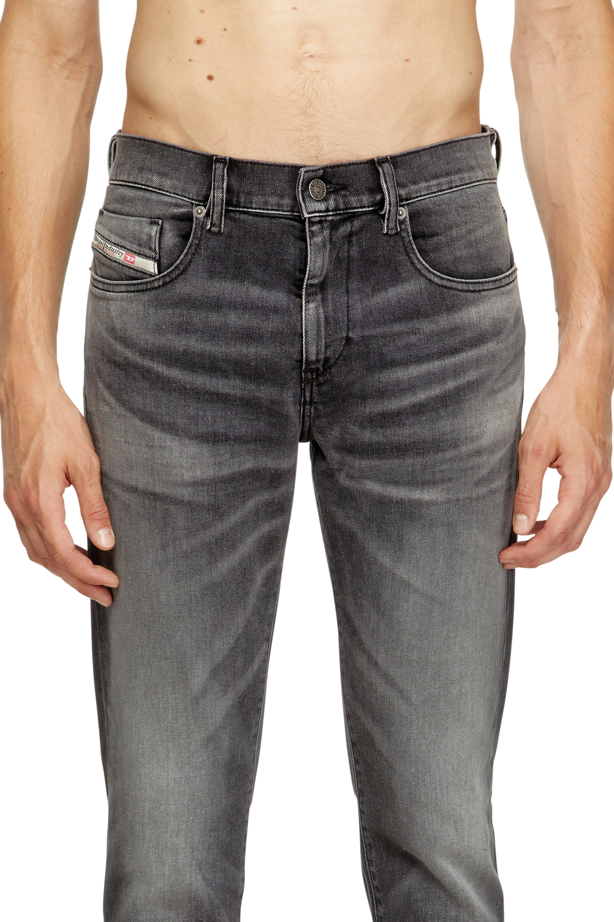 Slim Jeans 2019 D-Strukt 09J52, Black/Dark grey Diesel - Man's Slim Jeans 2019 D-Strukt 09J52, Black/Dark grey - 5