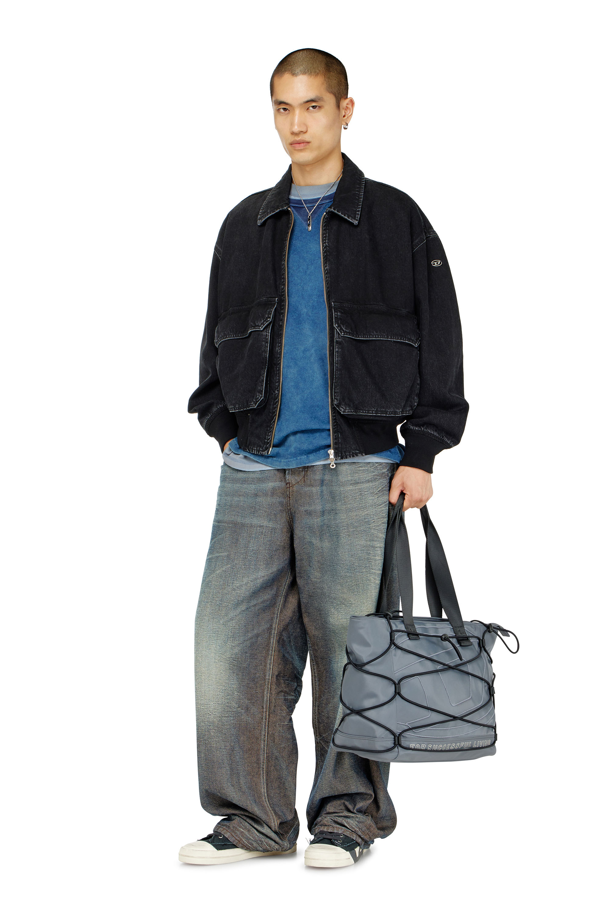 Diesel - D-KURZ, Unisex's Jacket in denim in Black - 1