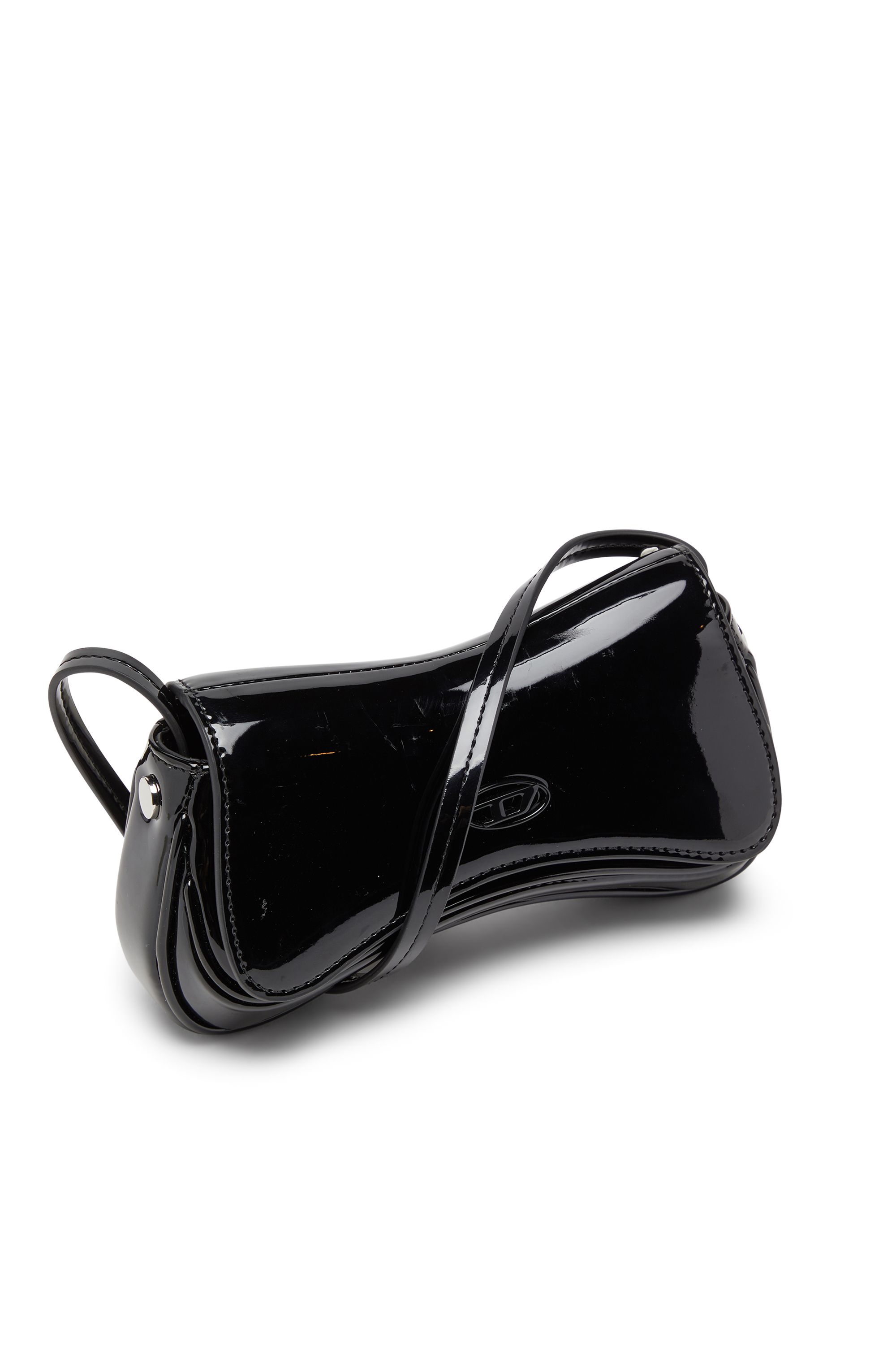 Diesel - PLAY CROSSBODY XS, Woman's Play-Small crossbody bag  in glossy PU in Black/Flash mirror - 5