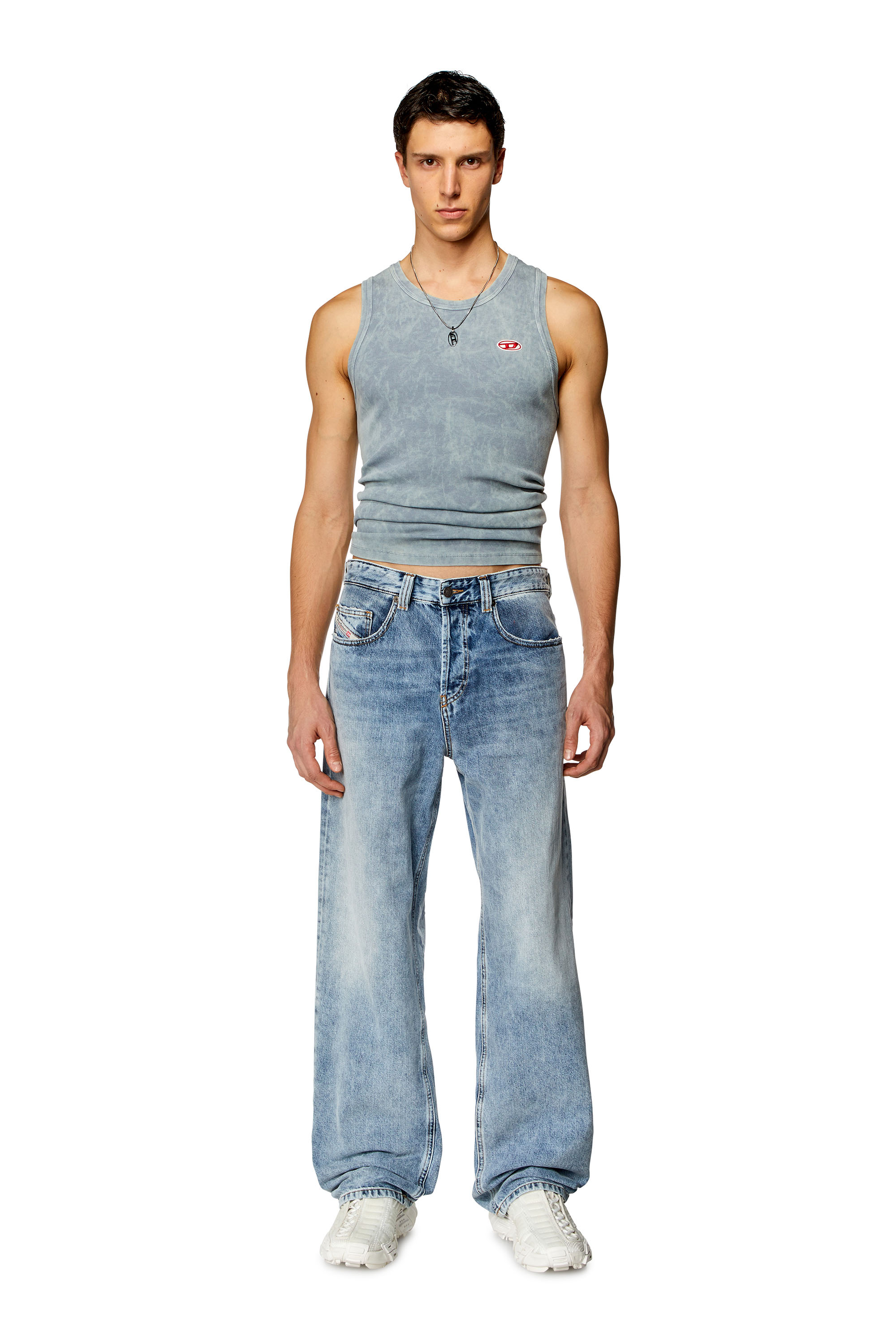 Diesel - Straight Jeans 2001 D-Macro 09H57, Light Blue - Image 4