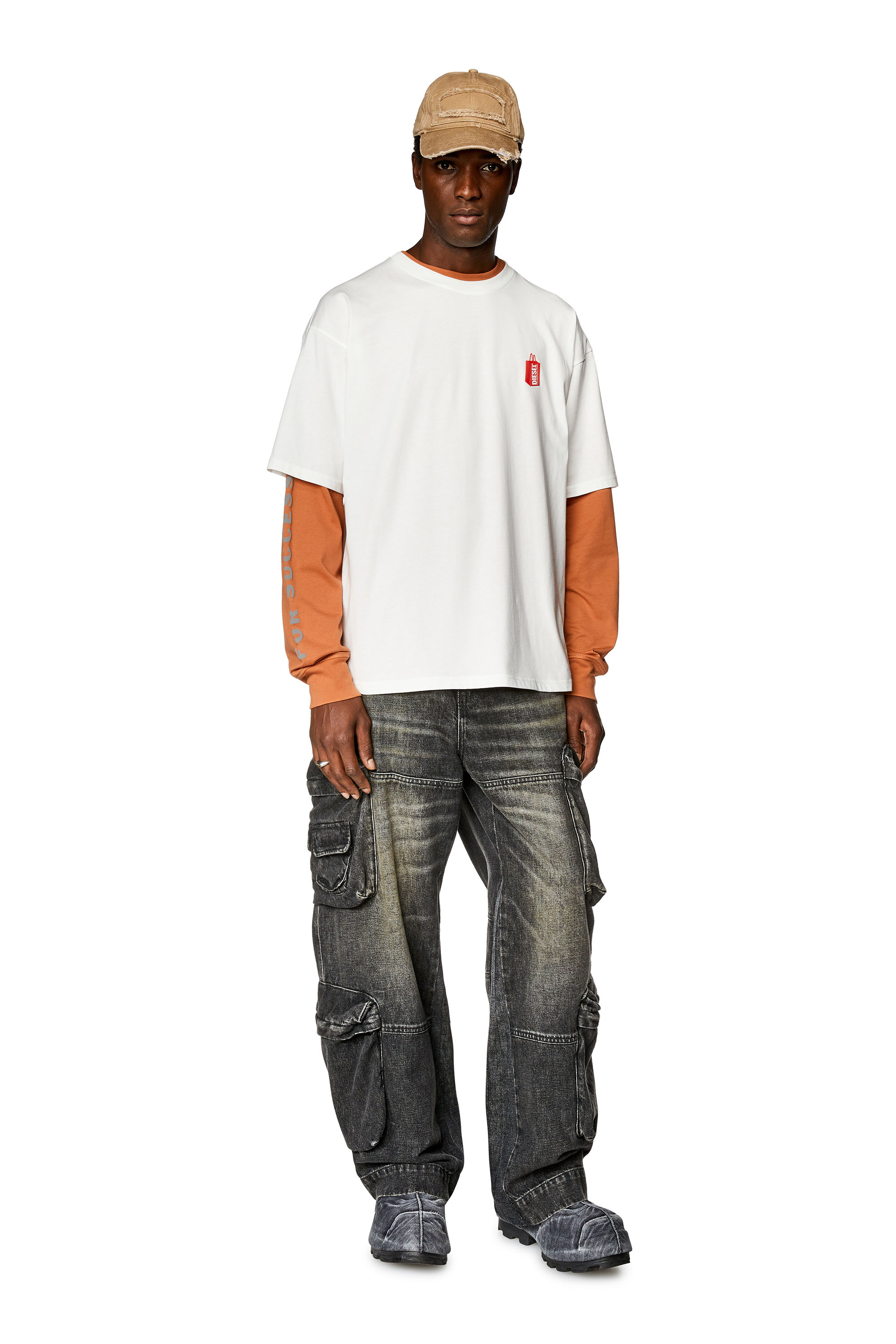 Diesel - T-BOXT-N2, Man T-shirt with Prototype sneaker print in White - Image 2