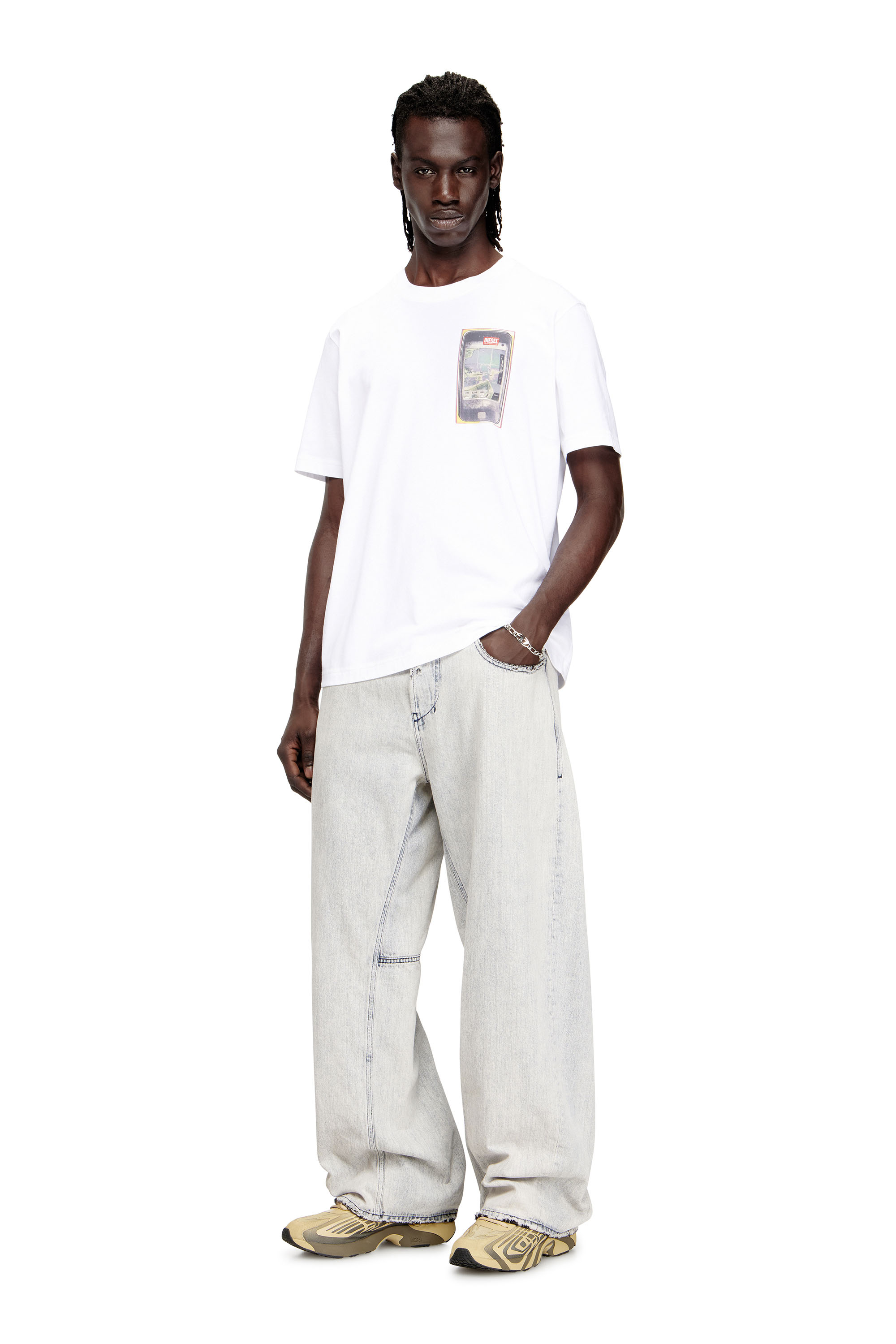 Diesel - T-ADJUST-V1, Man's Regular cotton T-shirt with digital print in null - 1