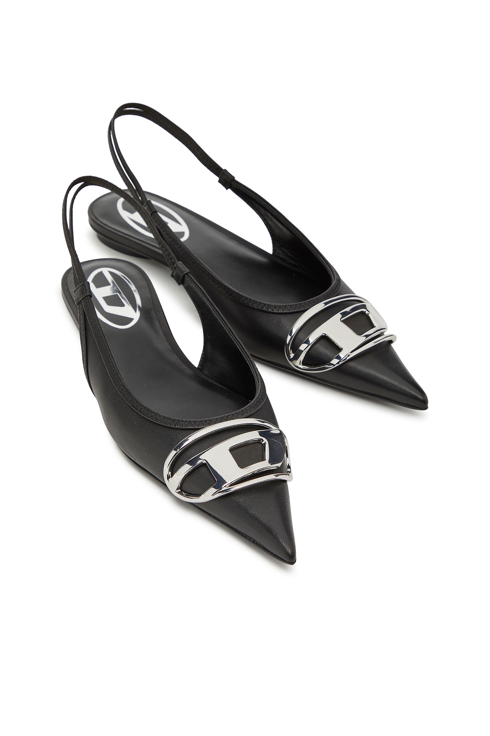 D-VENUS SB BAL, Black Diesel - D-VENUS SB BAL, Woman's D-Venus-Slingback flats in nappa leather in Black - 5