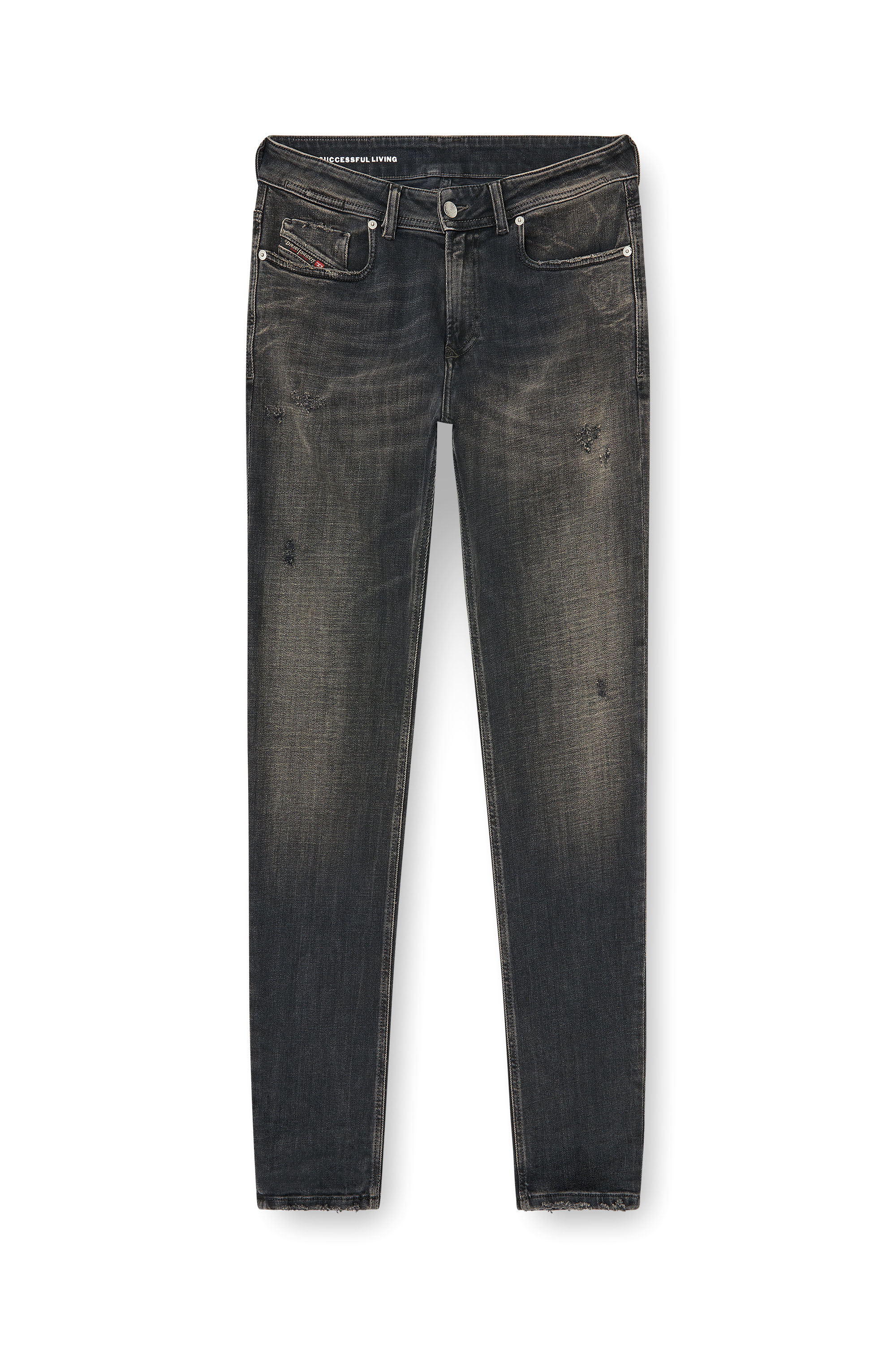 Diesel - Man's Skinny Jeans 1979 Sleenker 09P77, Black/Dark grey - 6