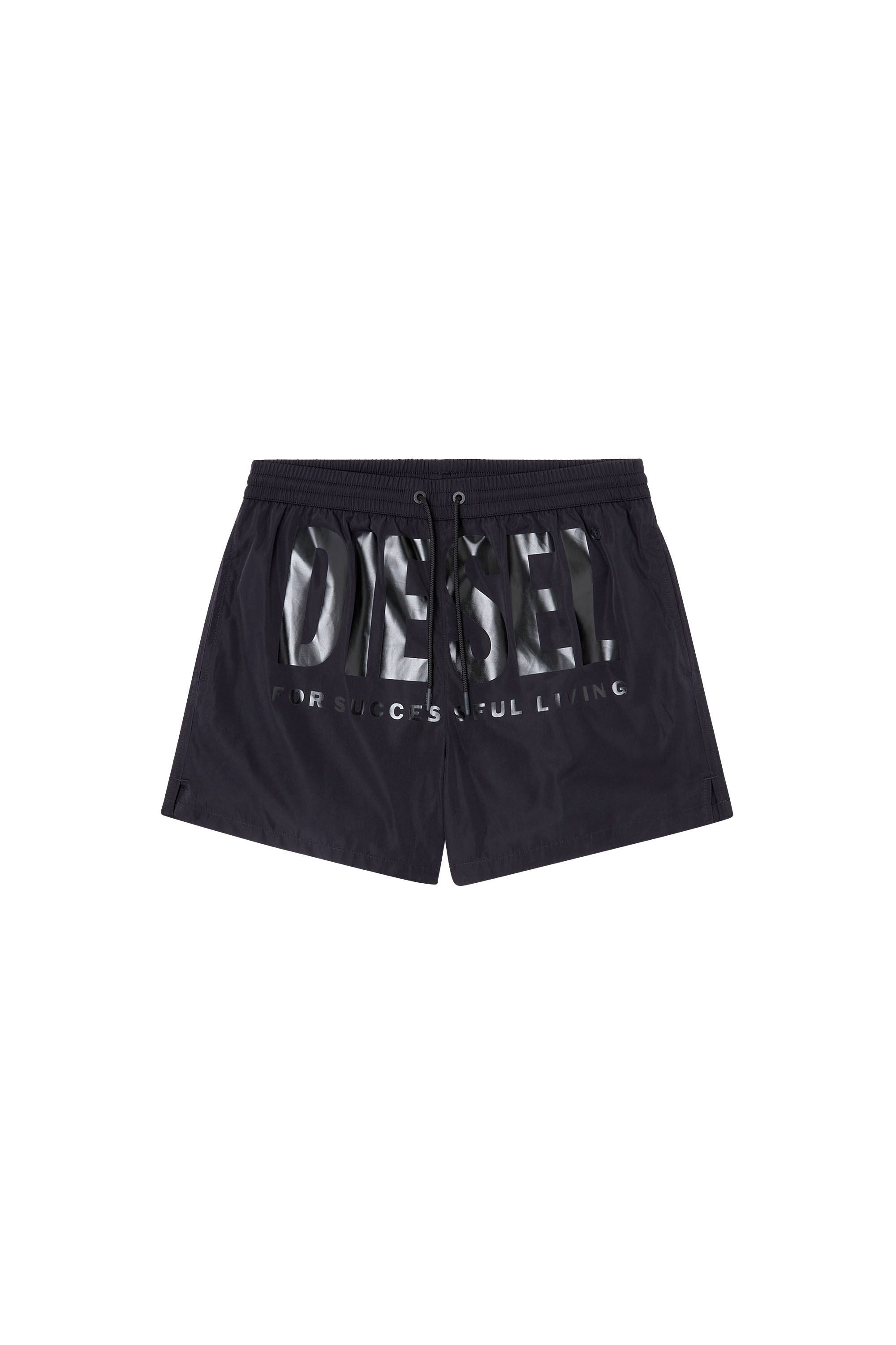 Diesel - KEN-37-D-CORE, Man's Mid-length swim shorts with maxi logo in Black - 4