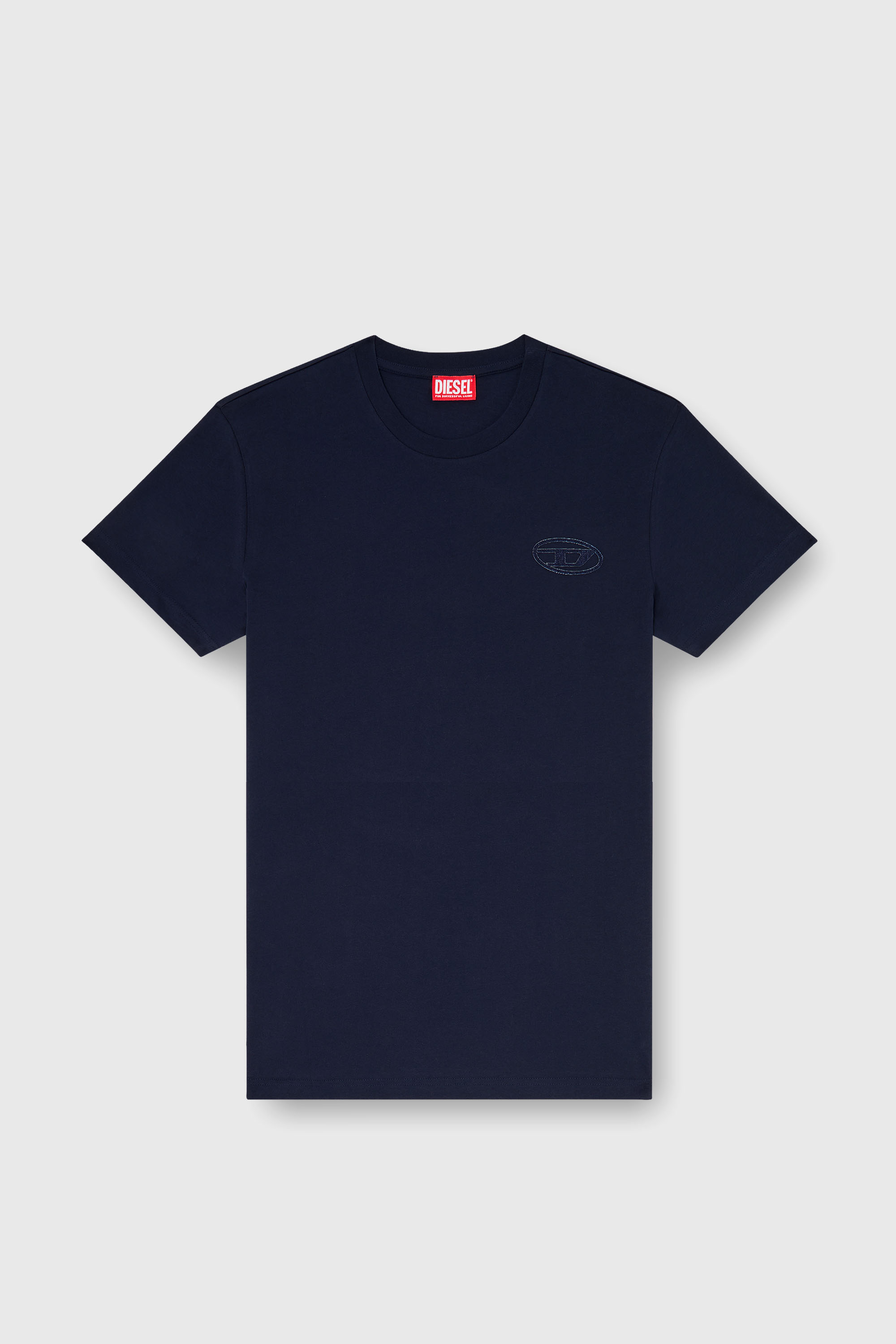 Diesel - T-DIEGO-T92, Man's Cotton T-shirt with Oval D logo in Navy Blue - 2