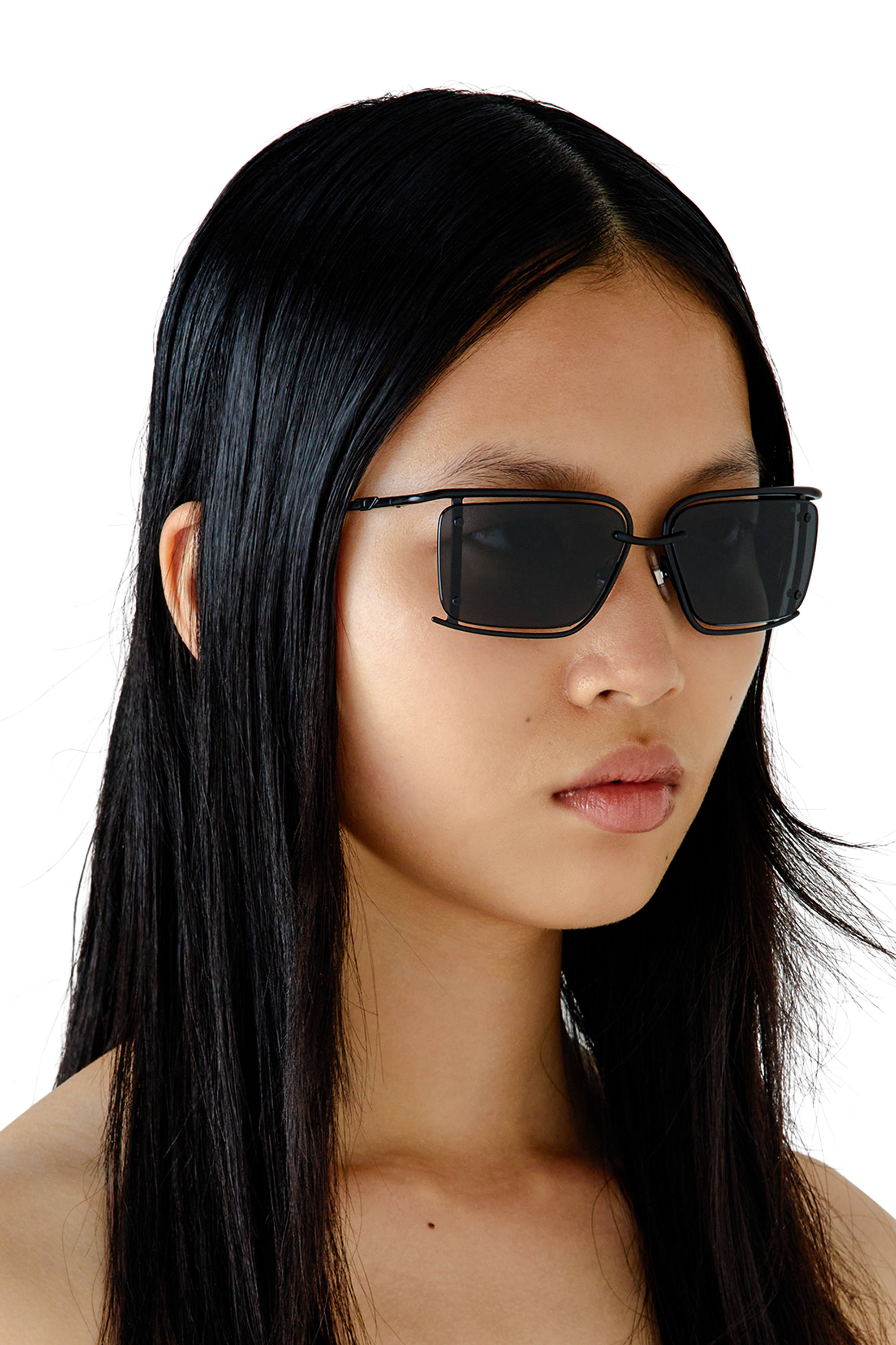 Diesel - 0DL1002, Unisex's Rectangle sunglasses in Black - 6