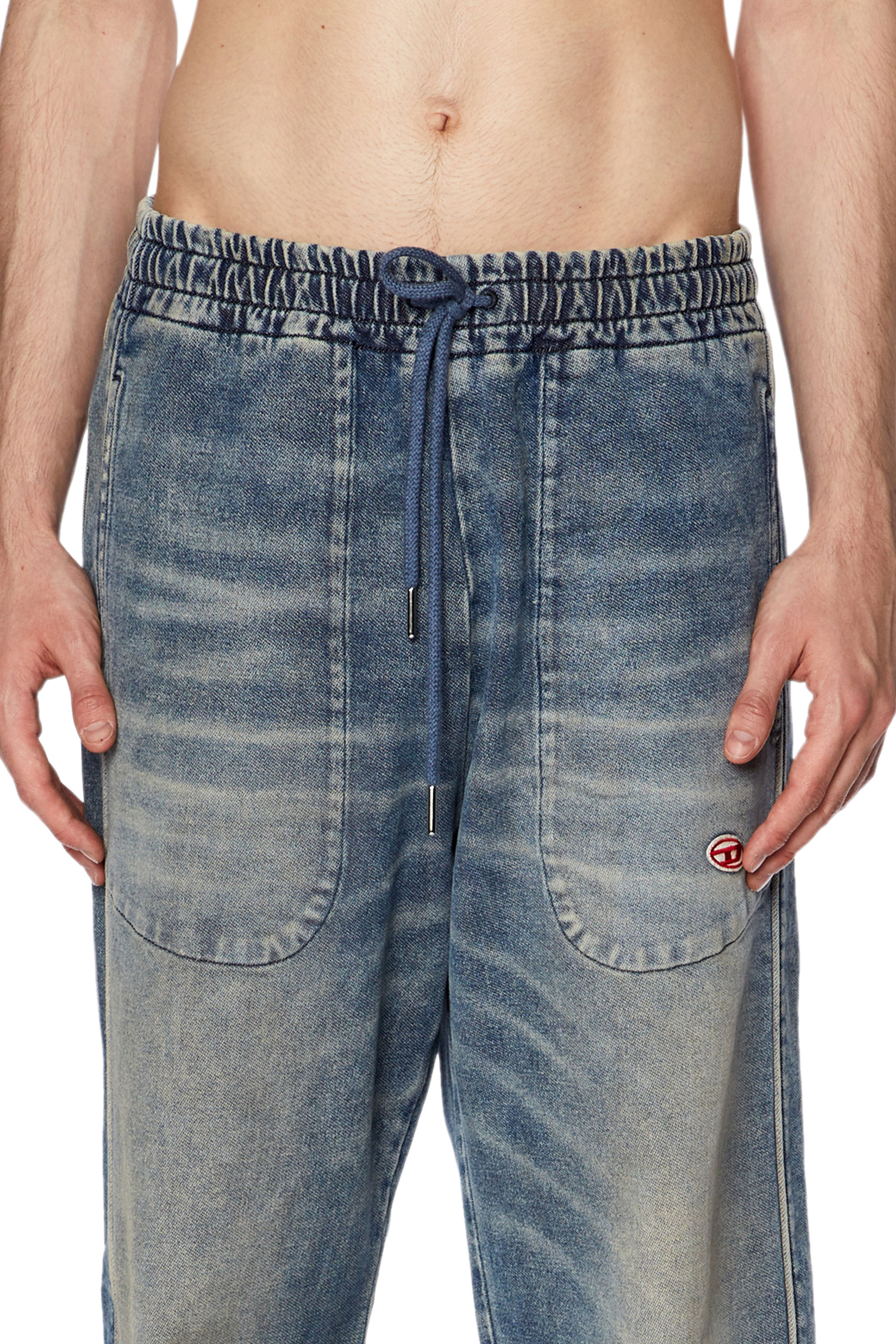 Diesel - Straight D-Martians Track Denim 068EV, Medium blue - Image 3