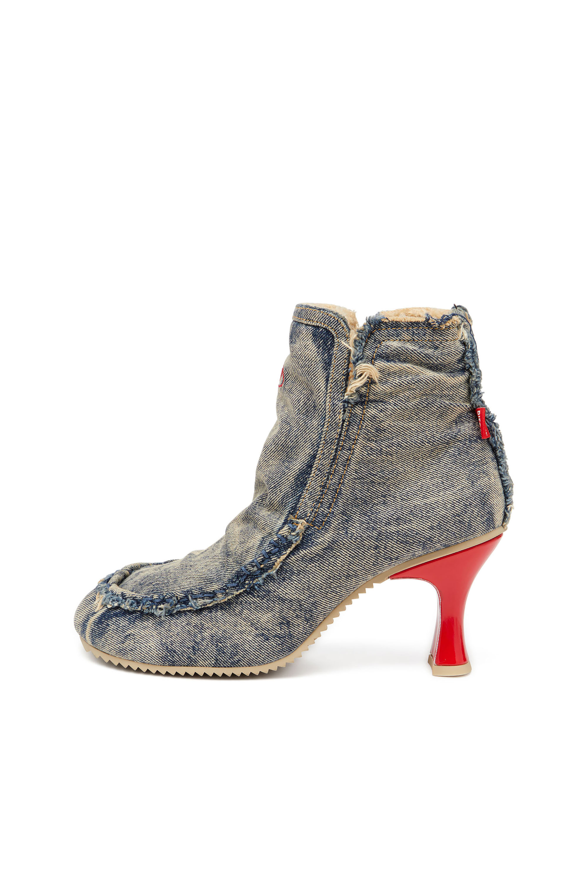 D-WOODSTOCK HEEL AB, Blue Diesel - D-WOODSTOCK HEEL AB, Woman's D-Woodstock - Denim boots with heel in Blue - 8