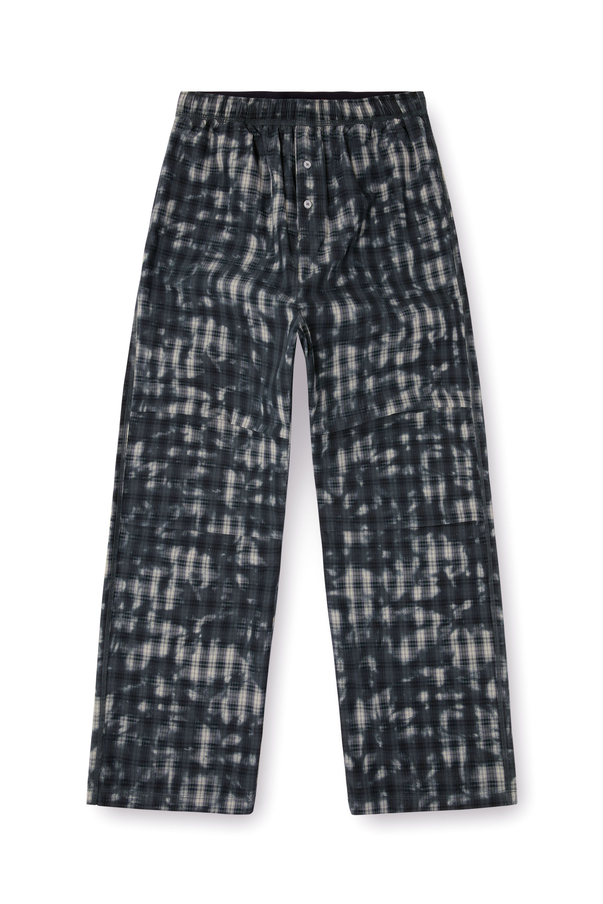 Diesel - VINCE-UTLT, Unisex's Pyjama bottoms with check print in Dark Green - 1