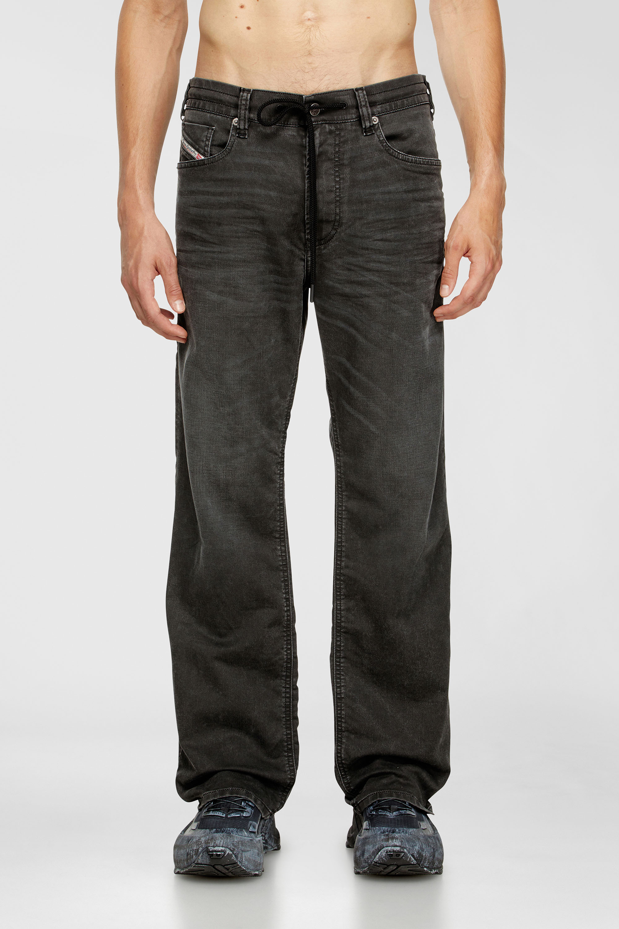 Diesel - Man's Relaxed 2080 D-Reel Joggjeans&reg; 09J75, Black/Dark grey - 1