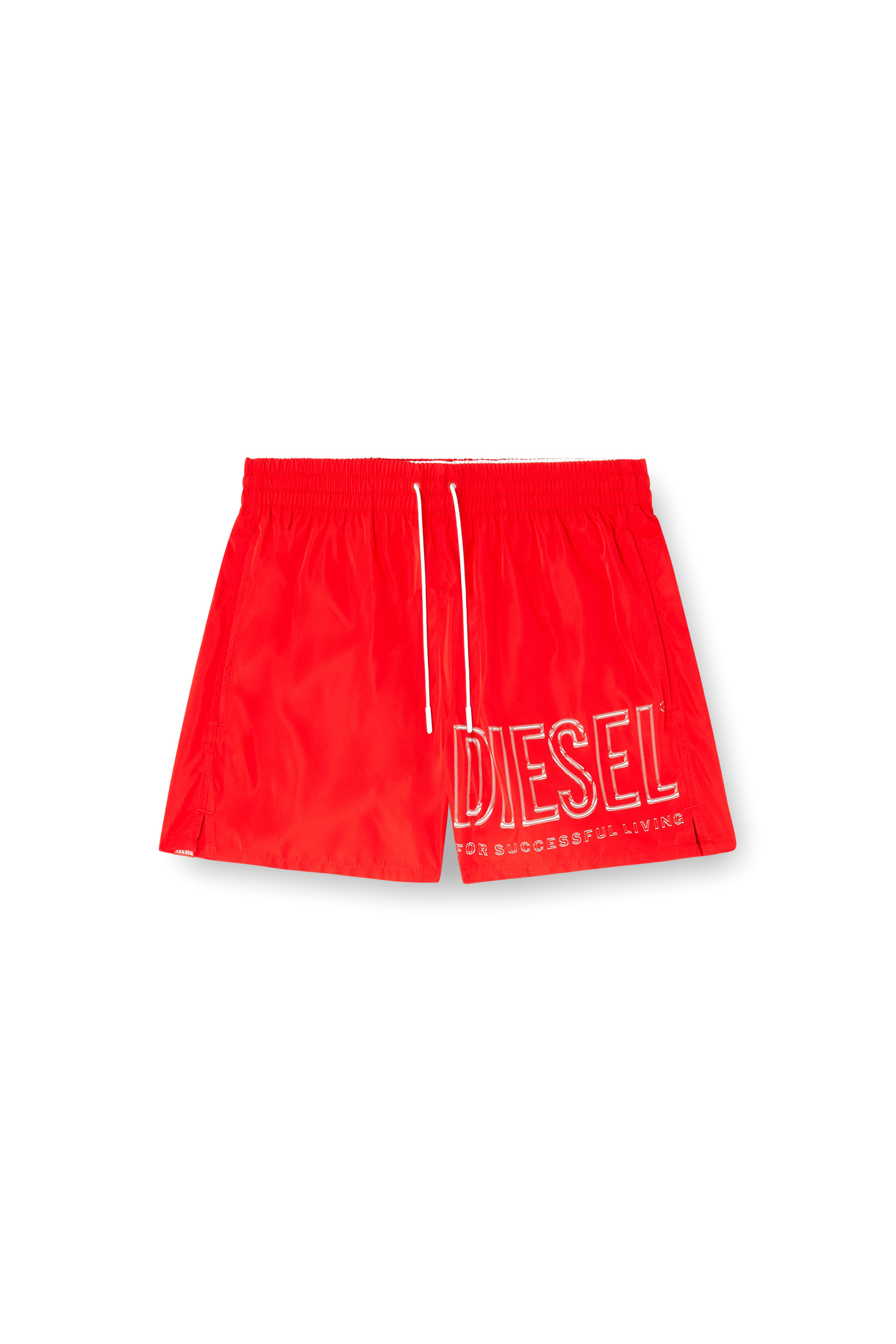 Diesel - OLYMPIC-34-D-CORE, Man's Mid-length swim shorts with outline logo in Red - 3