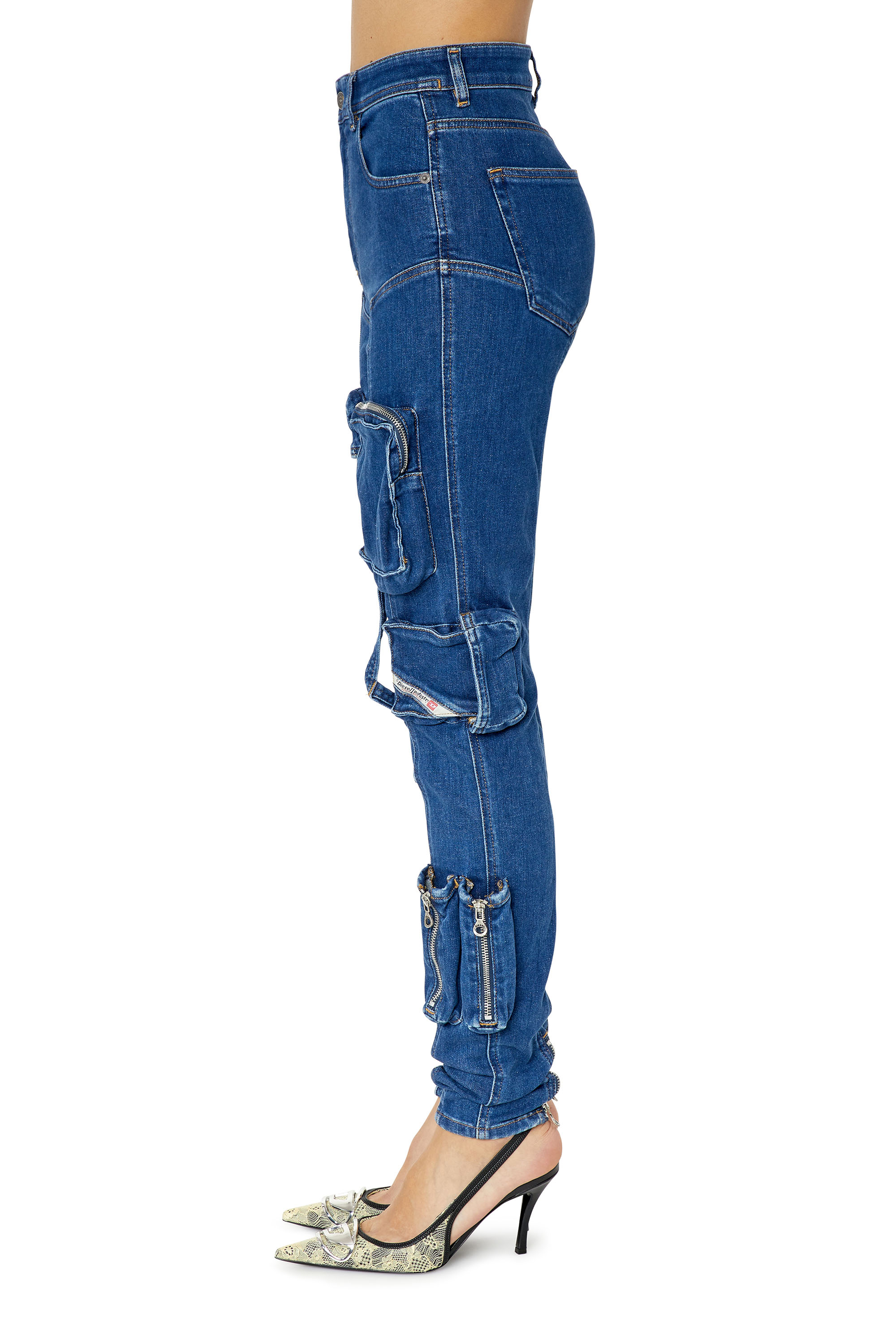 Diesel - Super skinny Jeans 1984 Slandy-High 09F28, Dark Blue - Image 4