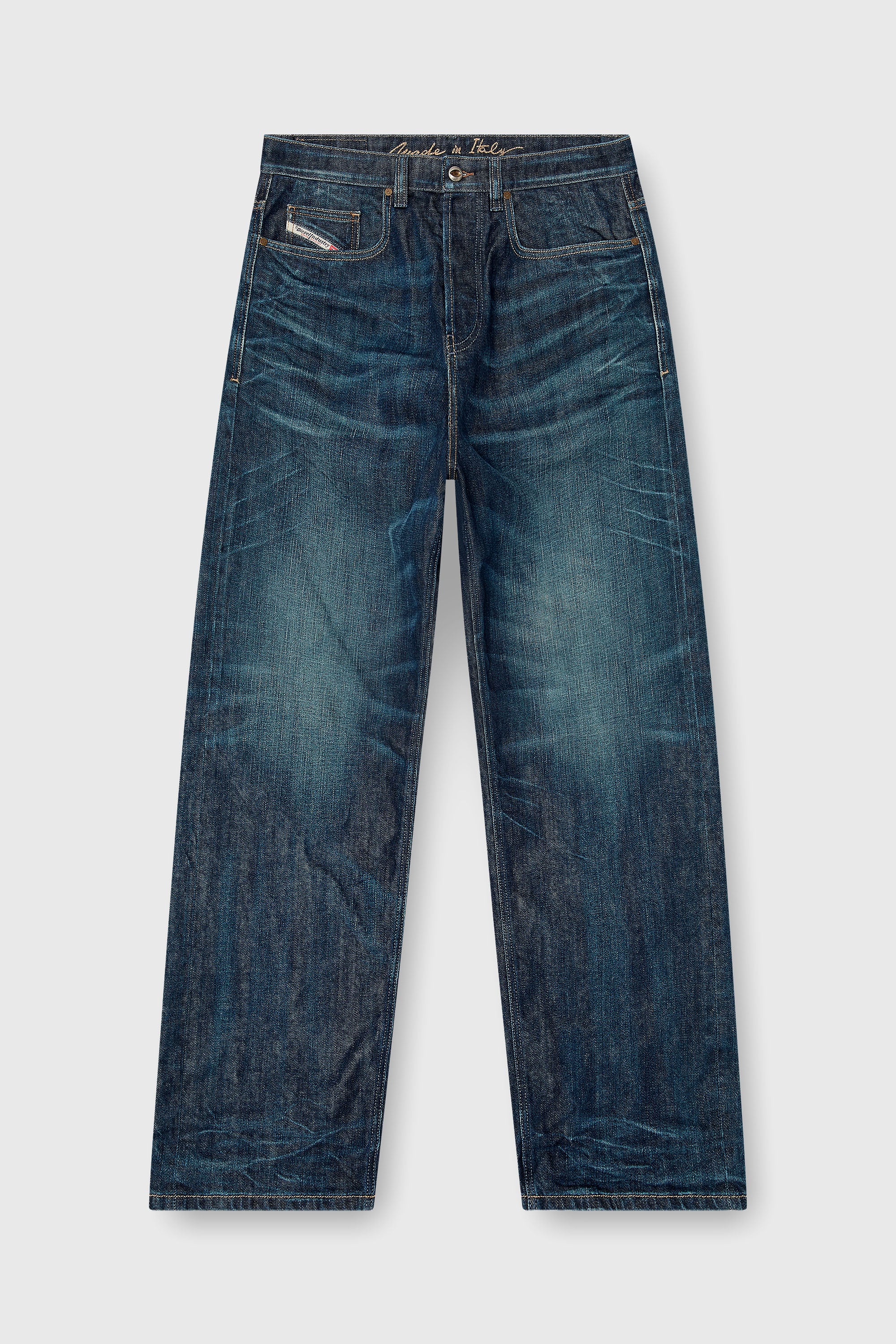 Diesel - Man's Relaxed Jeans 2001 D-Macro 09Q04, Dark Blue - 2