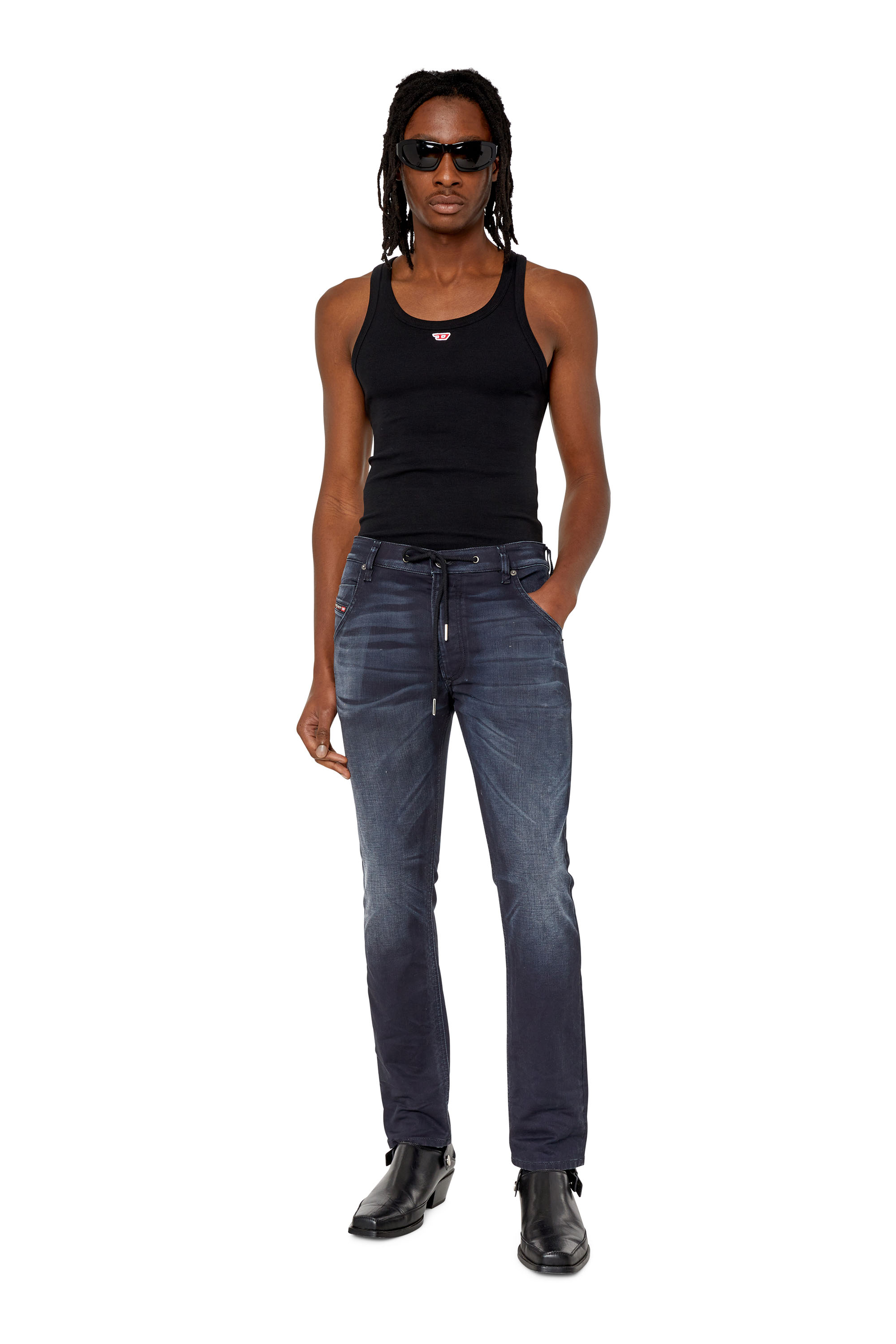 Diesel - Tapered Krooley JoggJeans® 068CR, Black/Dark grey - Image 5
