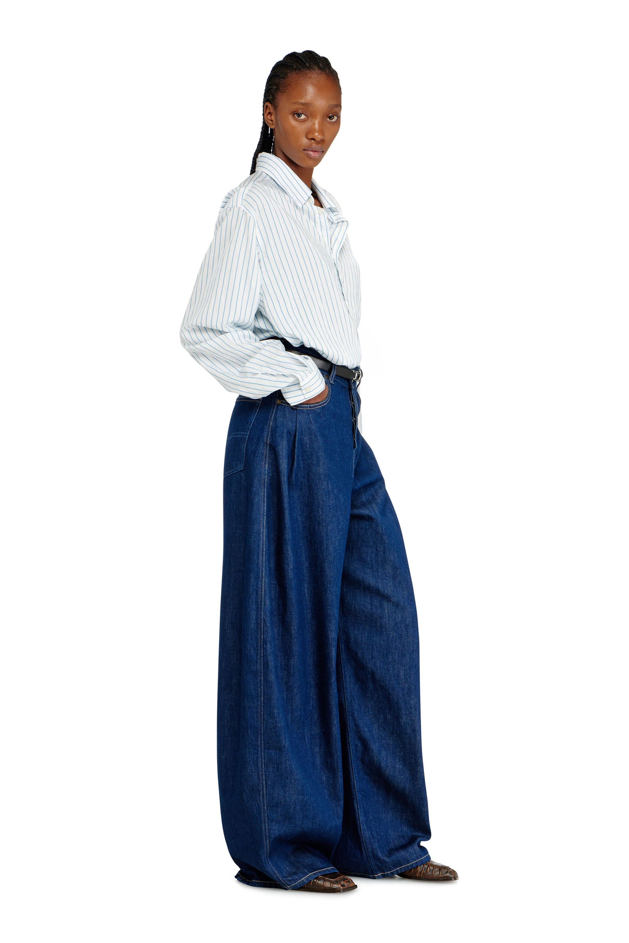 Diesel - Woman's Relaxed Jeans 1987 D-Khelz 09Q09, Dark Blue - 2