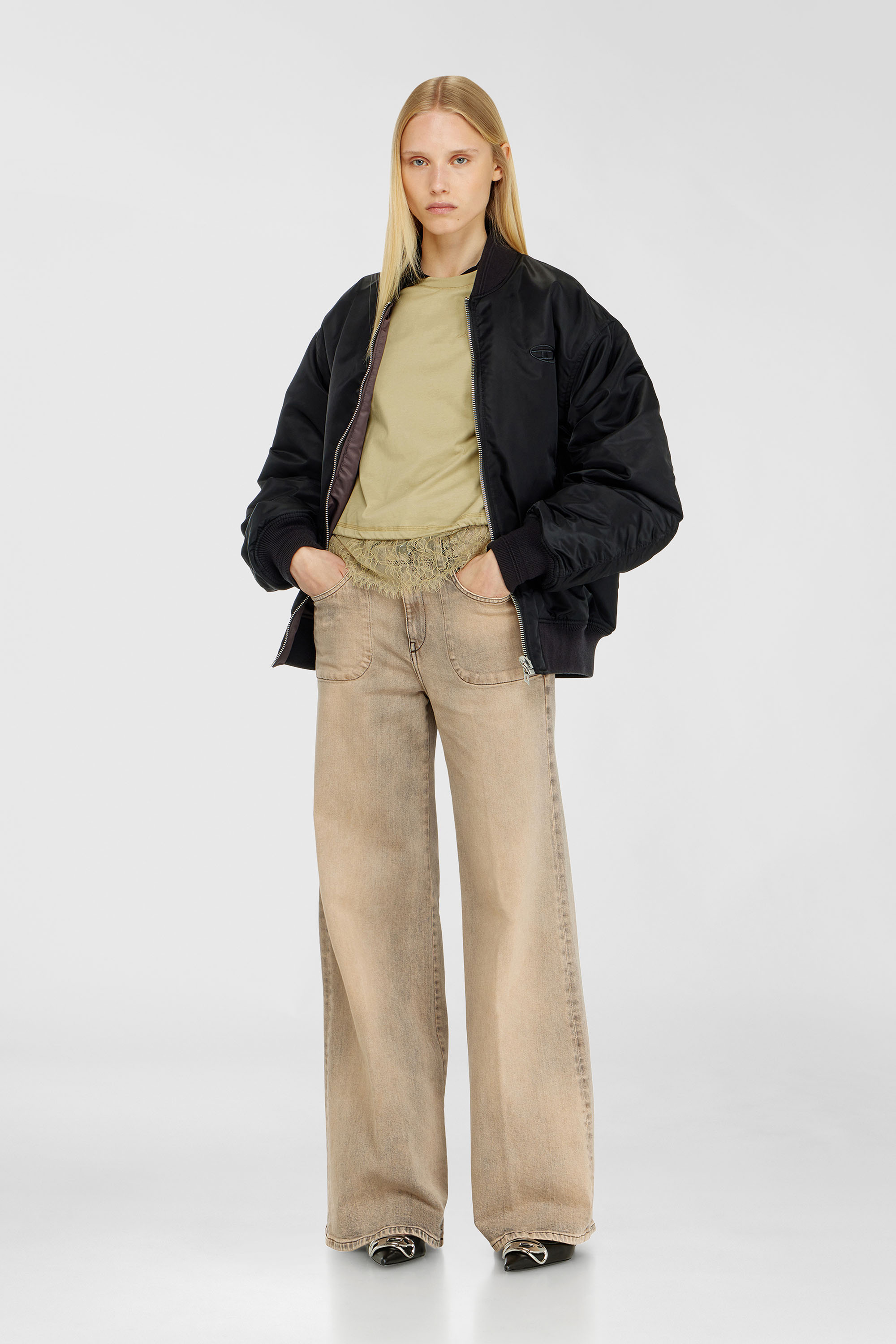 Diesel - Woman's Flare Jeans 1978 D-Akemi 09P53, Beige - 2