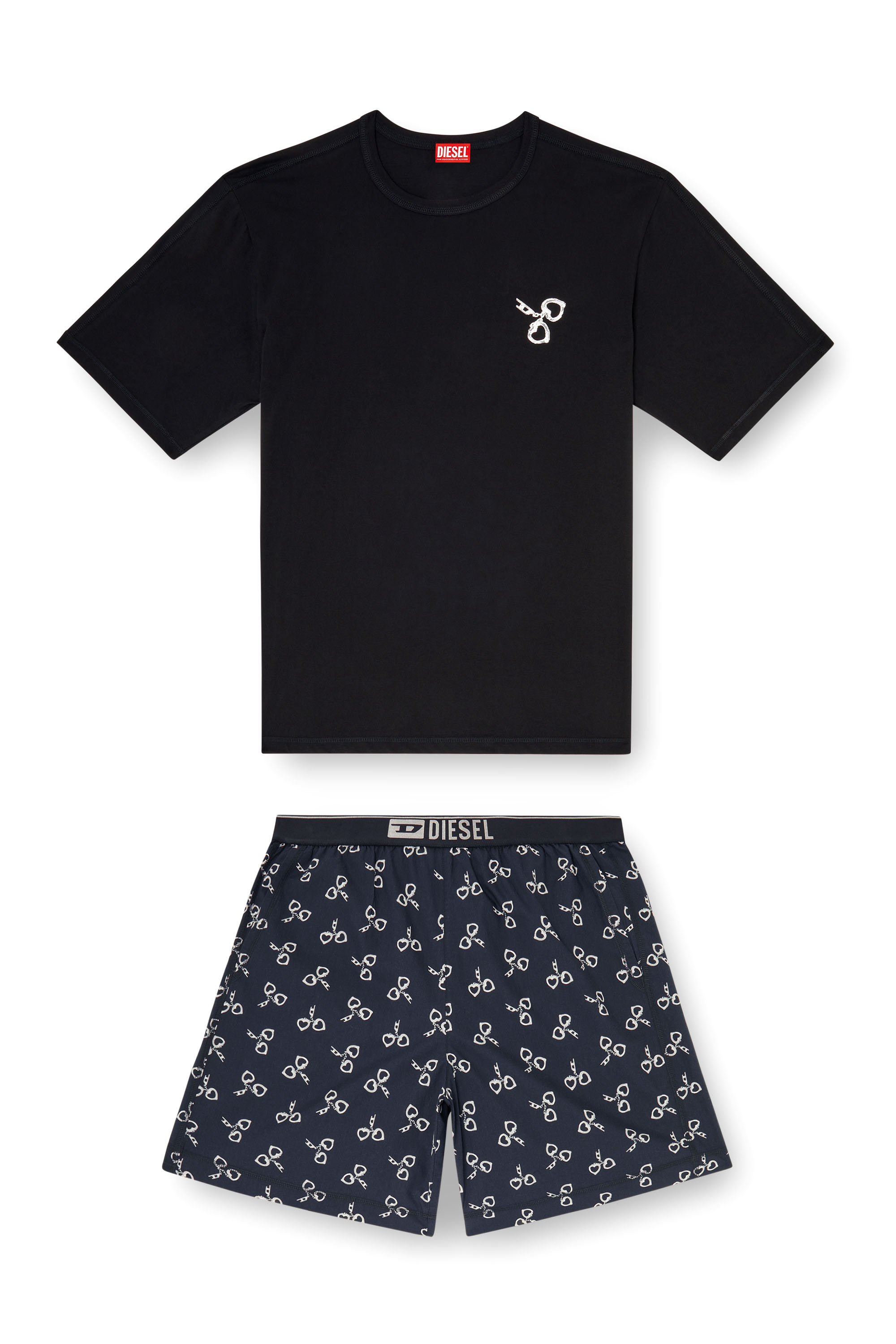 Diesel - KIT-JAMES-D-BOX, Man's Cotton pyjama set with handcuff print in null - 2