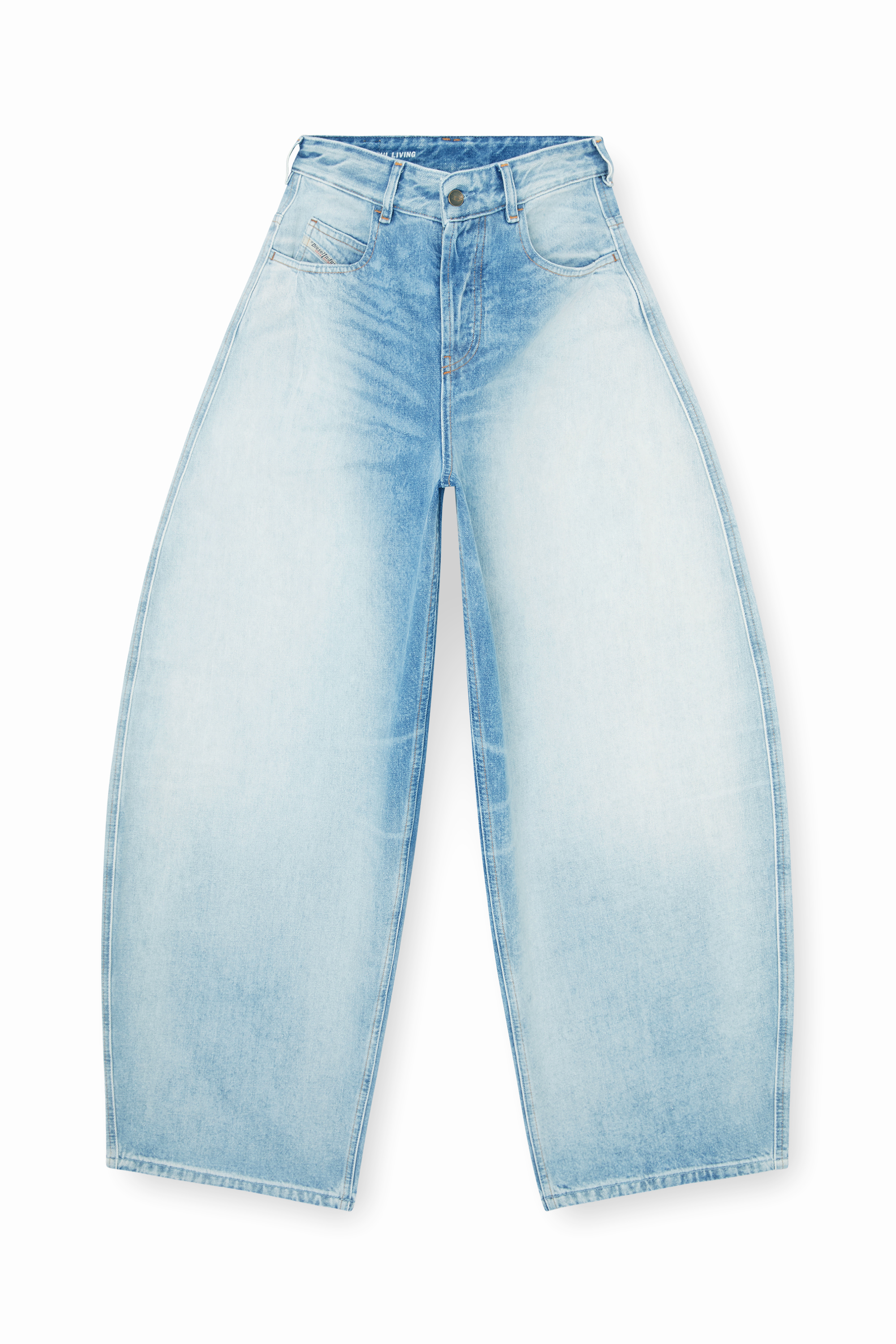 Diesel - Woman's Relaxed Jeans 1987 D-Khelz 007EE, Light Blue - 3