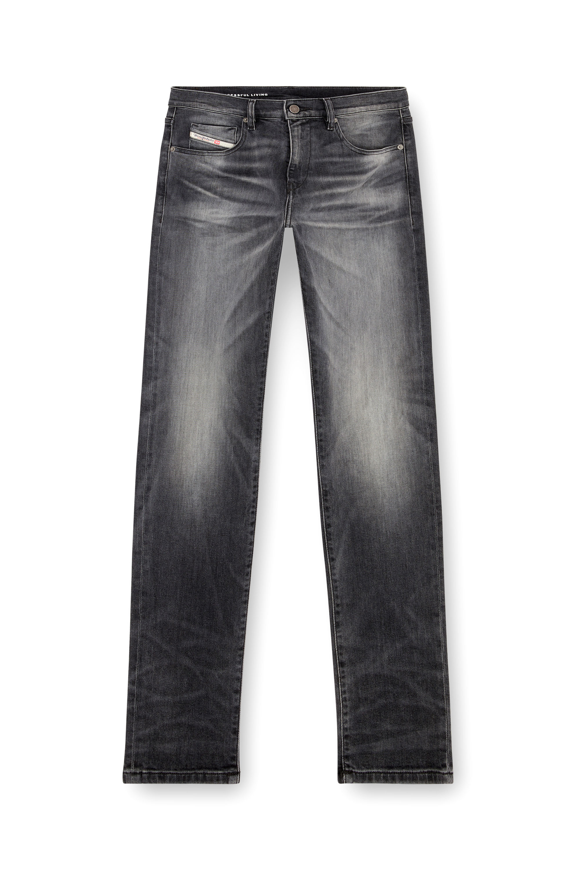 Slim Jeans 2019 D-Strukt 09J52, Black/Dark grey Diesel - Man's Slim Jeans 2019 D-Strukt 09J52, Black/Dark grey - 2