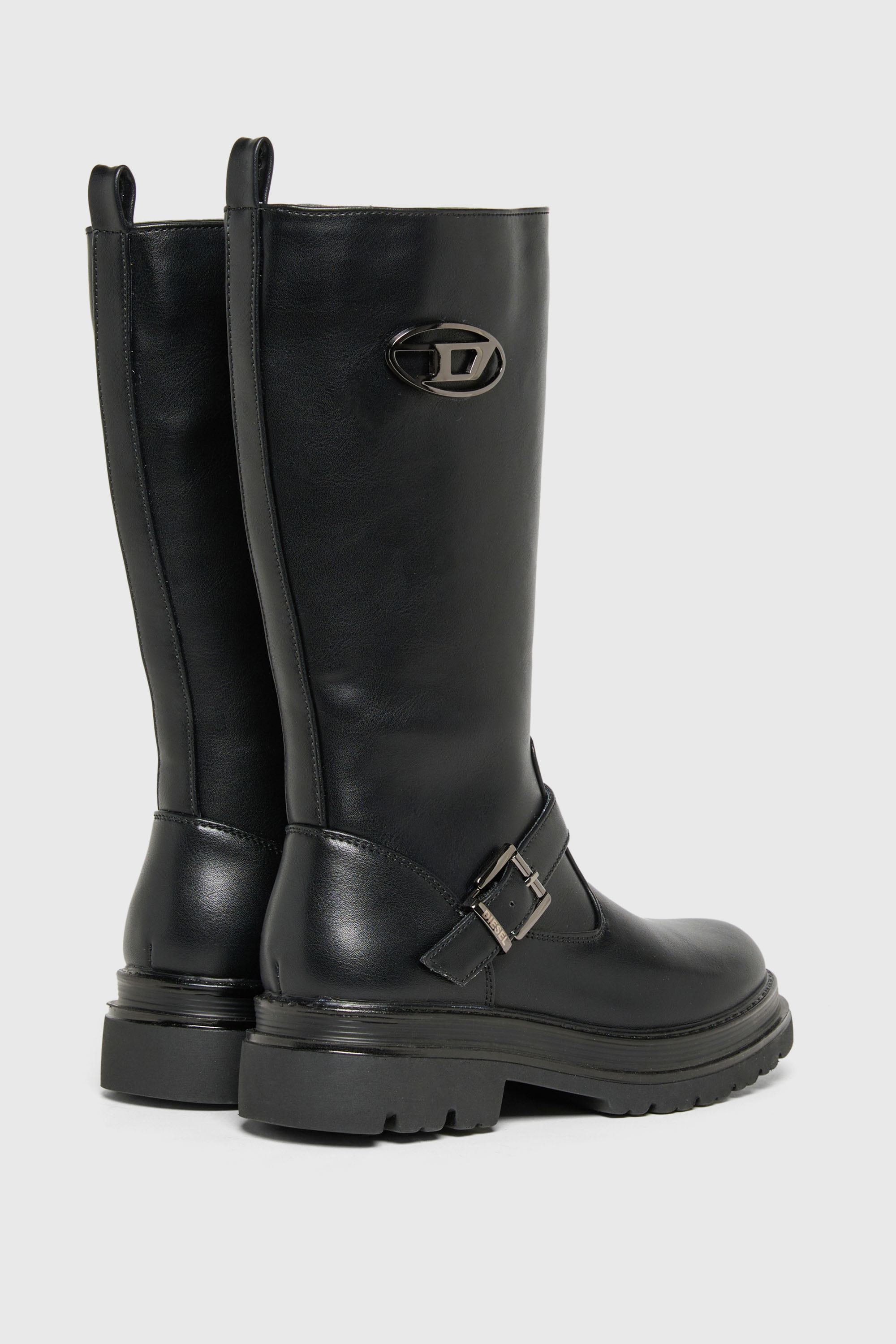 Diesel - D-KRILTY, Woman's D-Krilty - High boots with buckle detail in Black - 3