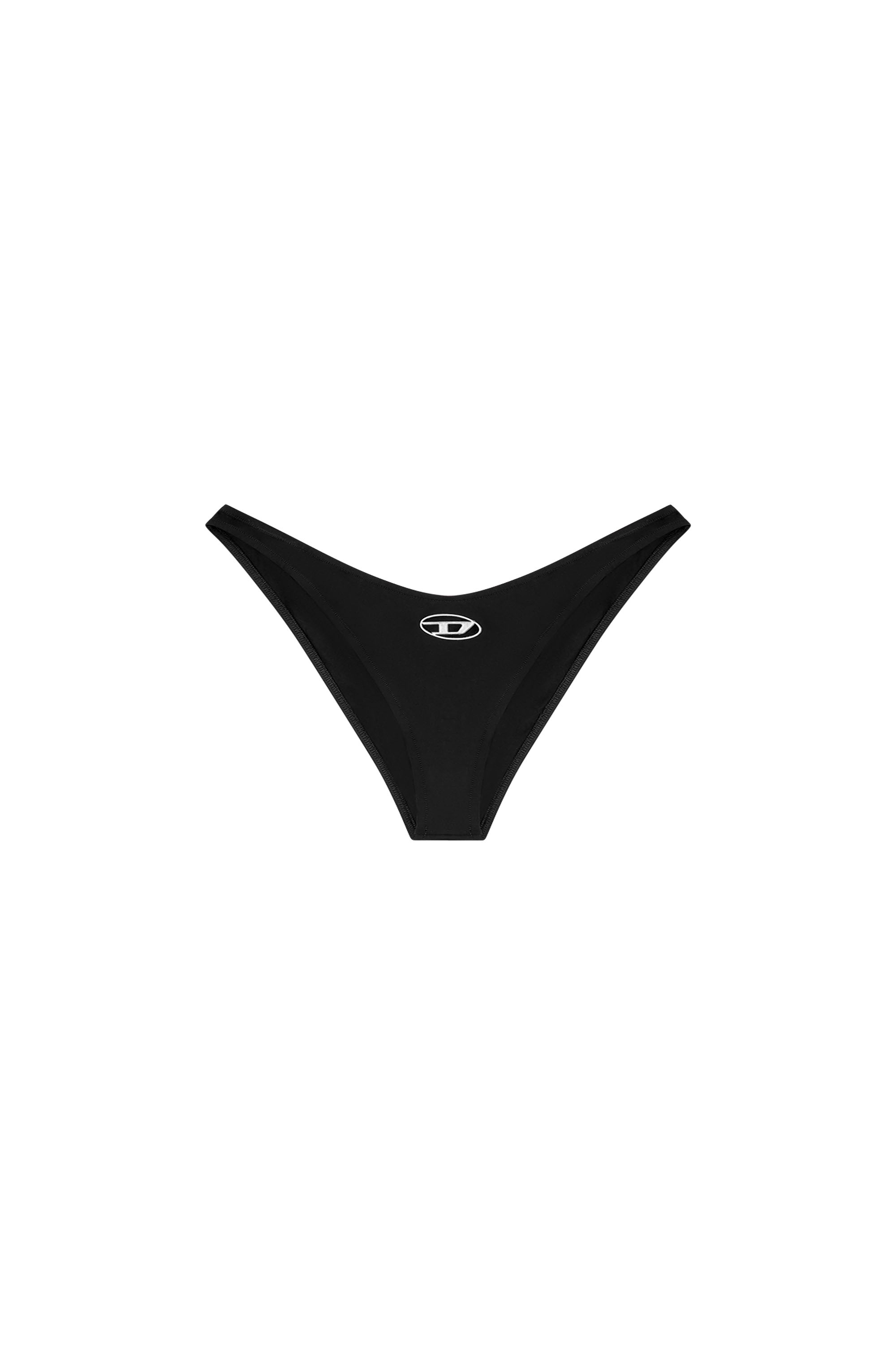 Diesel - PUNCHY-UTLT, Woman's Microfibre briefs with cut-out logo in Black - 4