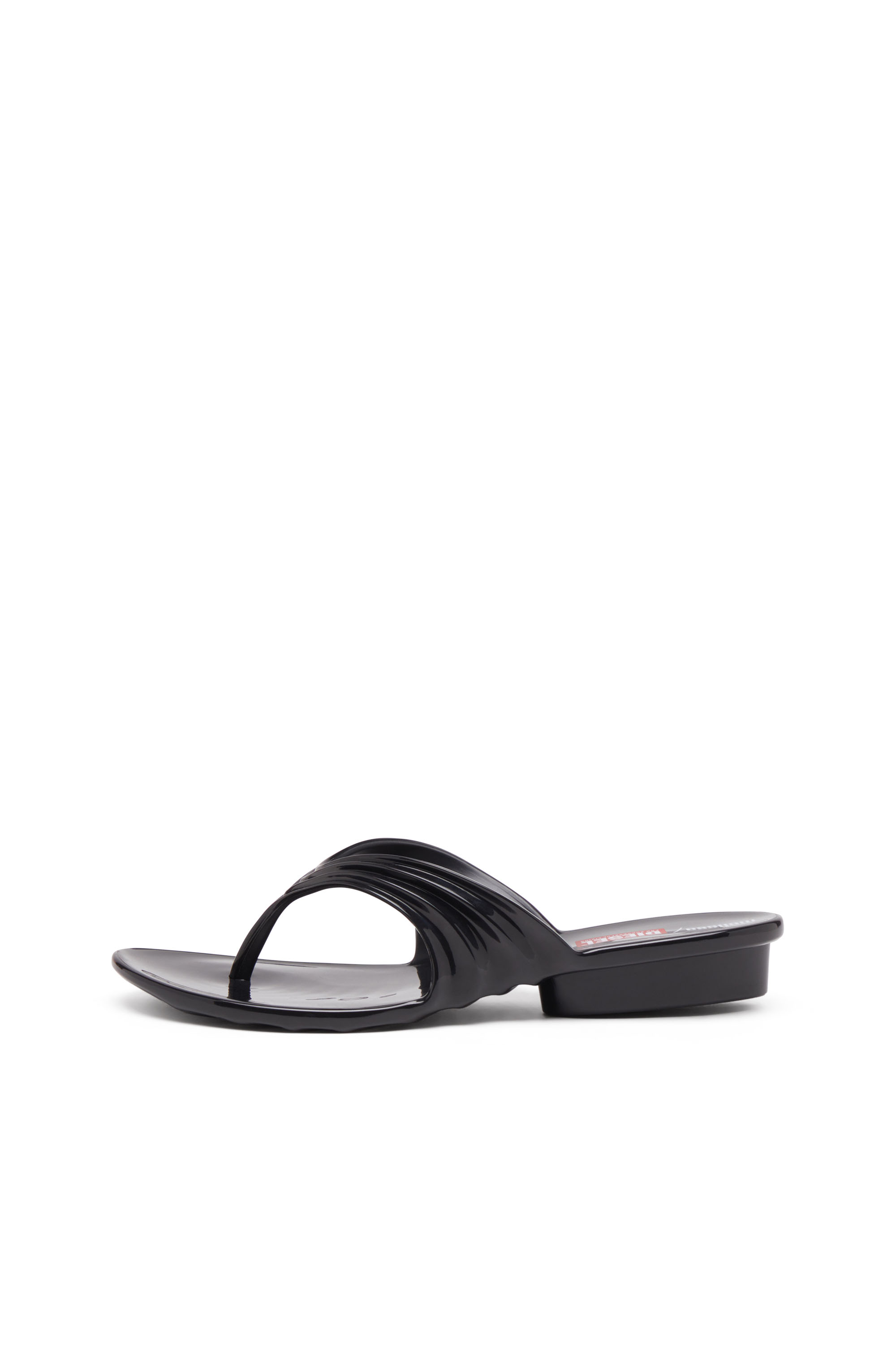 MELISSA QUANTUM THONG, Black Diesel - MELISSA QUANTUM THONG, Woman's Sculptural flip-flops in Melflex® in Black - 8