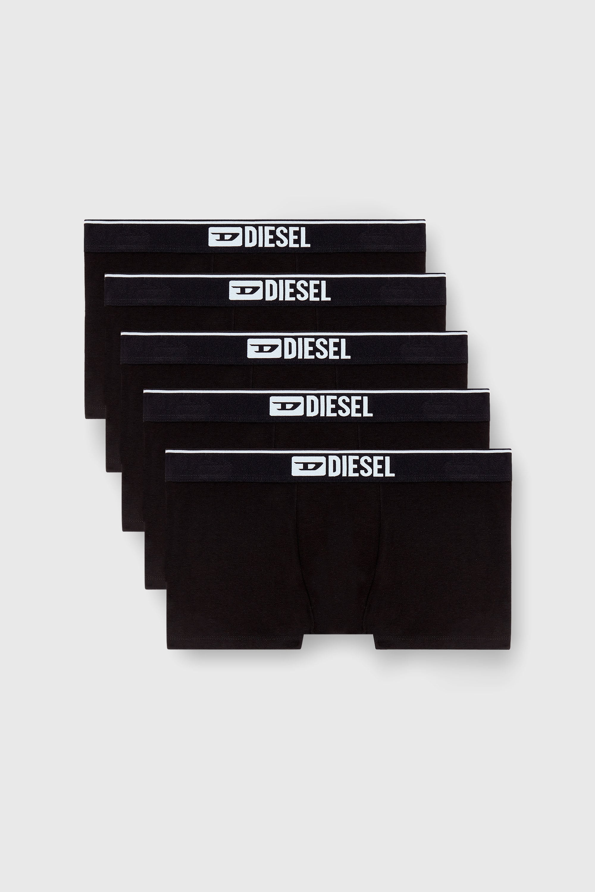 Diesel - UMBX-DAMIENFIVEPACK, Man's Five-pack of plain boxer briefs in Black - 1