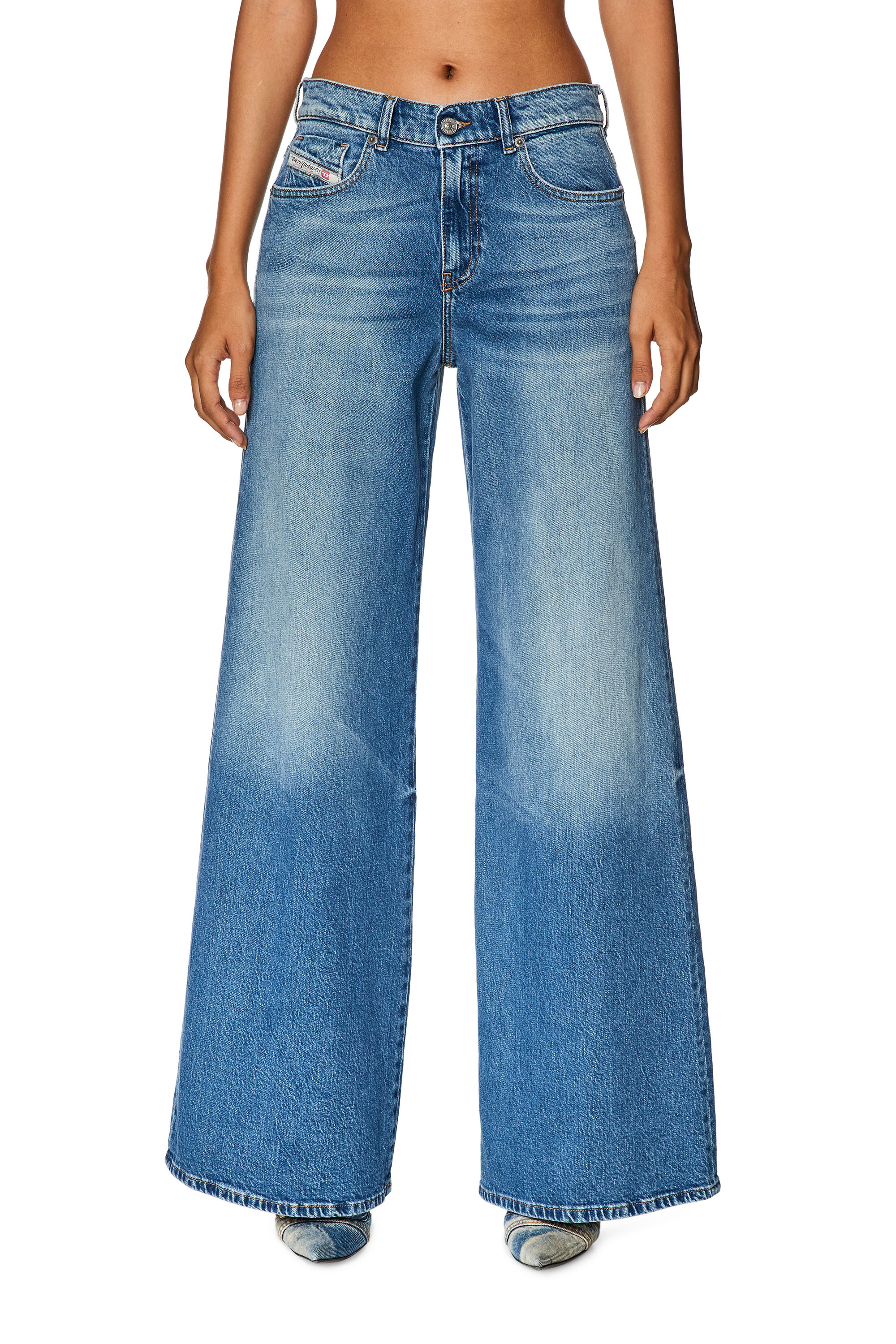 Diesel - Bootcut and Flare Jeans 1978 D-Akemi 007P9, Medium blue - Image 1
