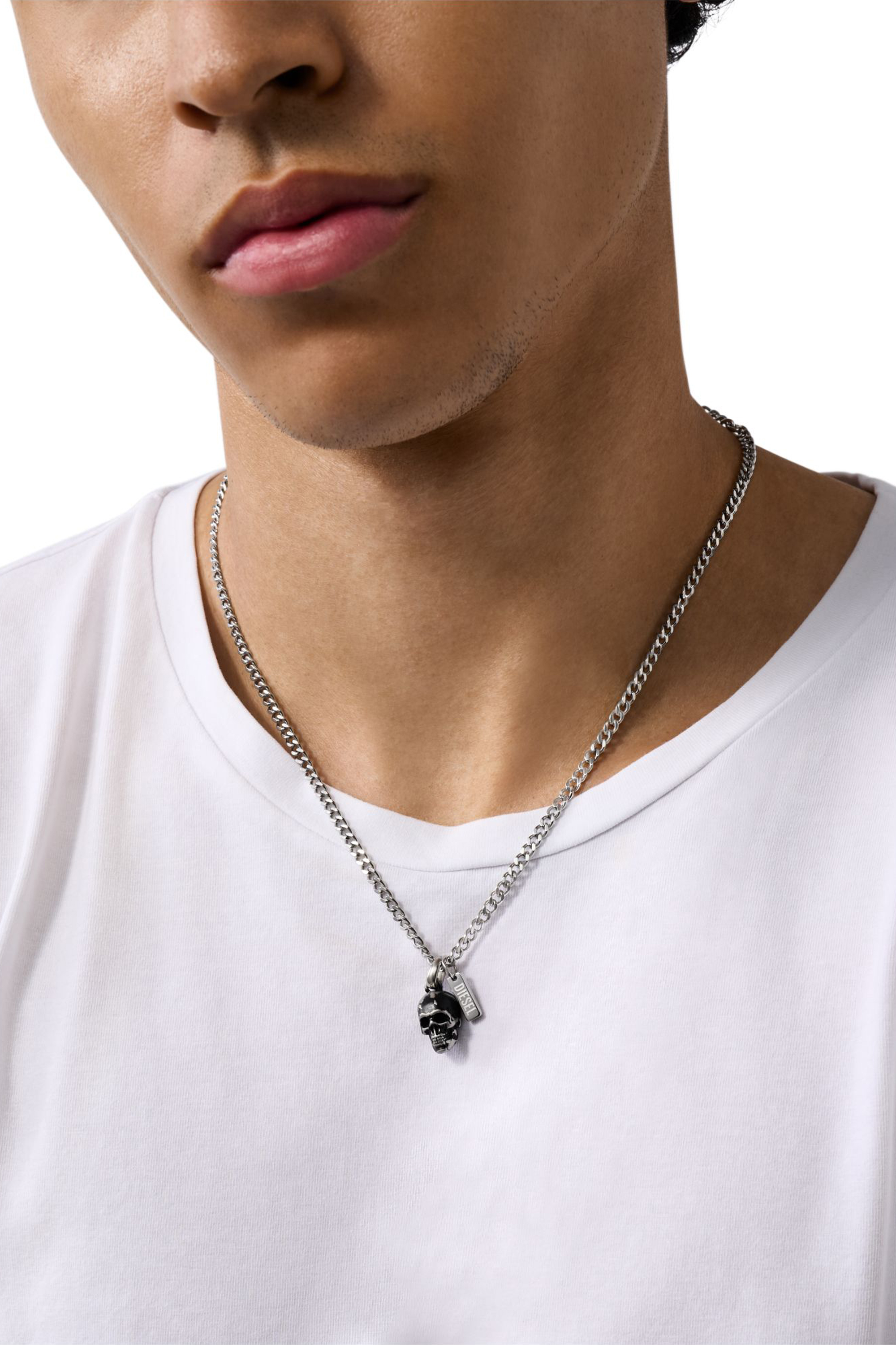 Diesel - DX1581040 JEWEL, Unisex's Stainless Steel Pendant Necklace in Silver/Black - 3