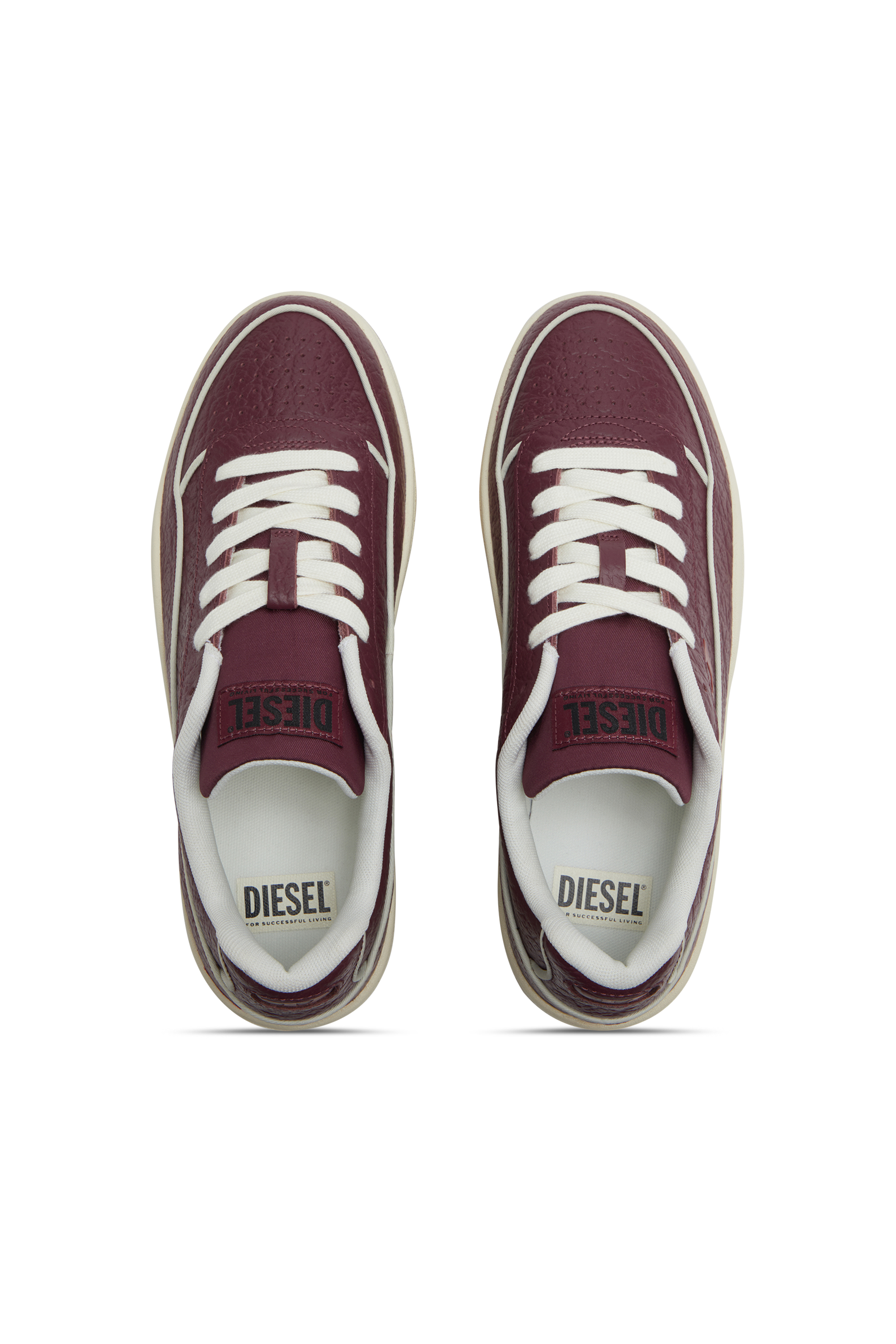 S-TRACKER-D LOW, Burgundy Diesel - S-TRACKER-D LOW, Man's S-Tracker-D-Sneakers in textured leather in Burgundy - 4