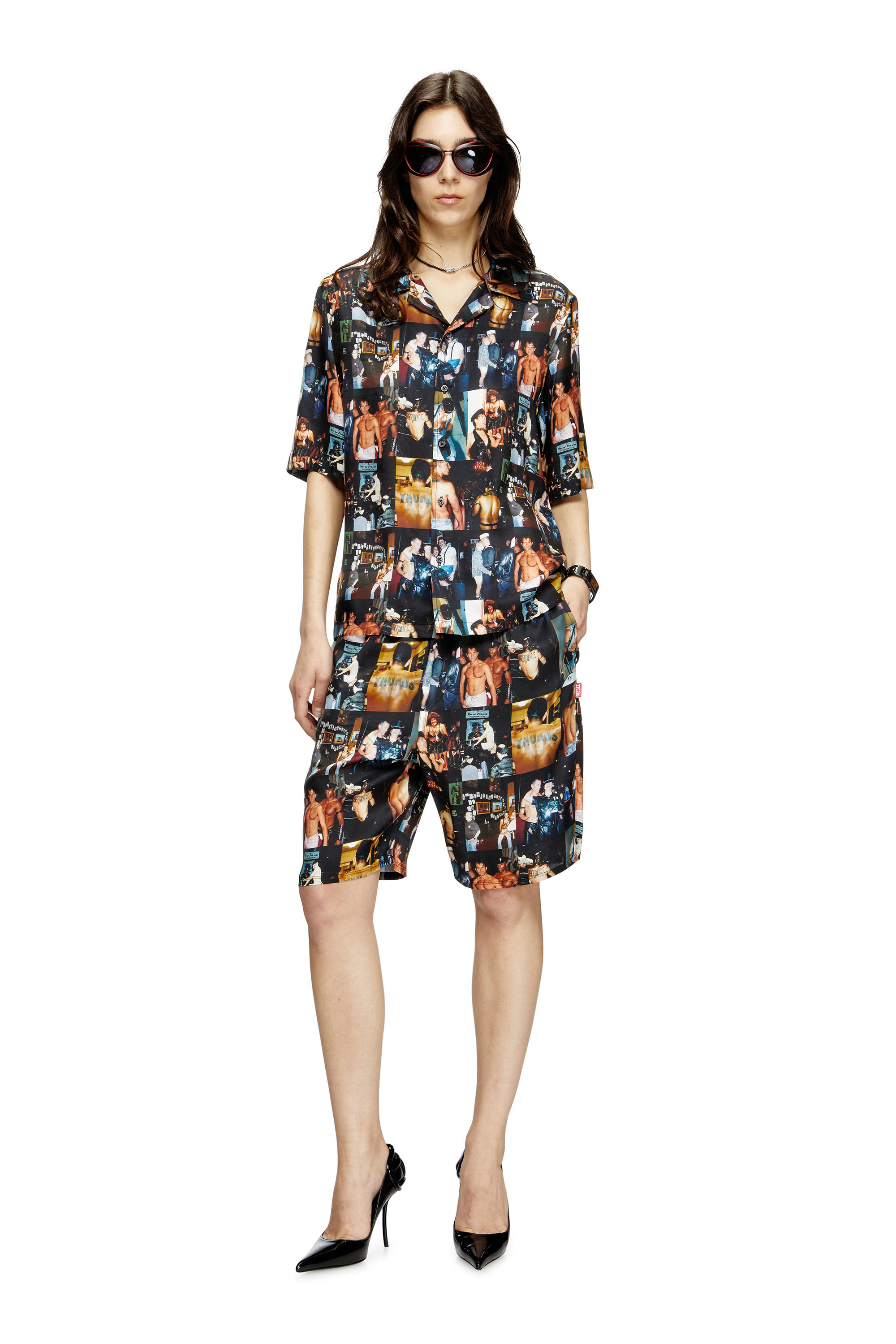 Diesel - PR-S-MEC-TOM25, Unisex's Bowling shirt with graphic prints in Black - 6