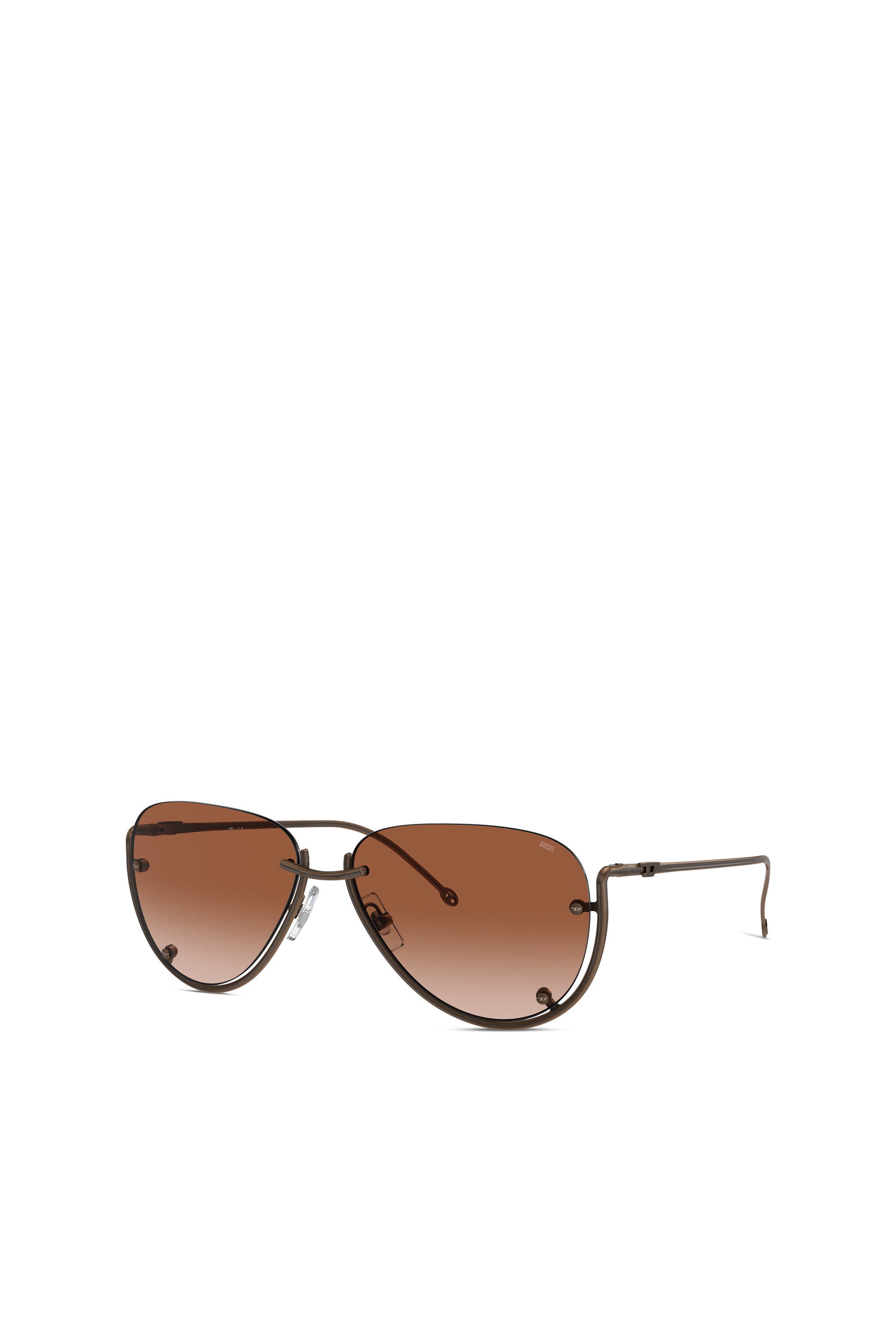 Diesel - 0DL1003, Unisex's Pilot model sunglasses in Bronze - 4