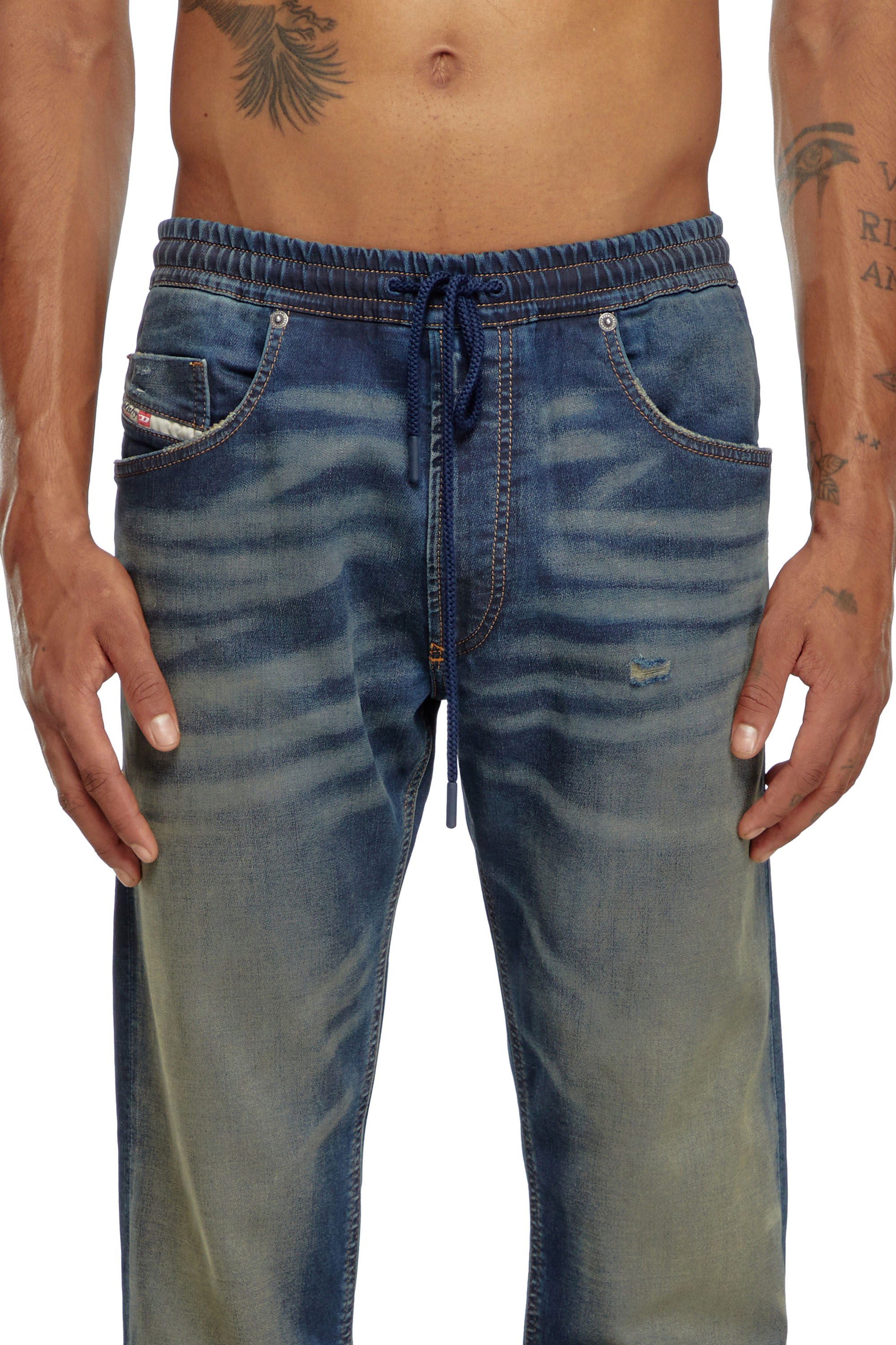 Diesel - Man's Tapered 2030 D-Krooley Joggjeans® 09J34, Dark Blue - 4