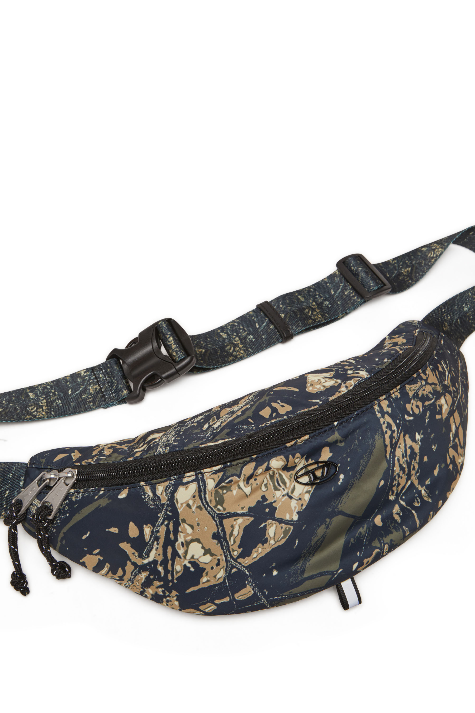 Diesel - D-PACK BELTBAG X, Unisex's Belt bag in camo-print fabric in Military Green - 5