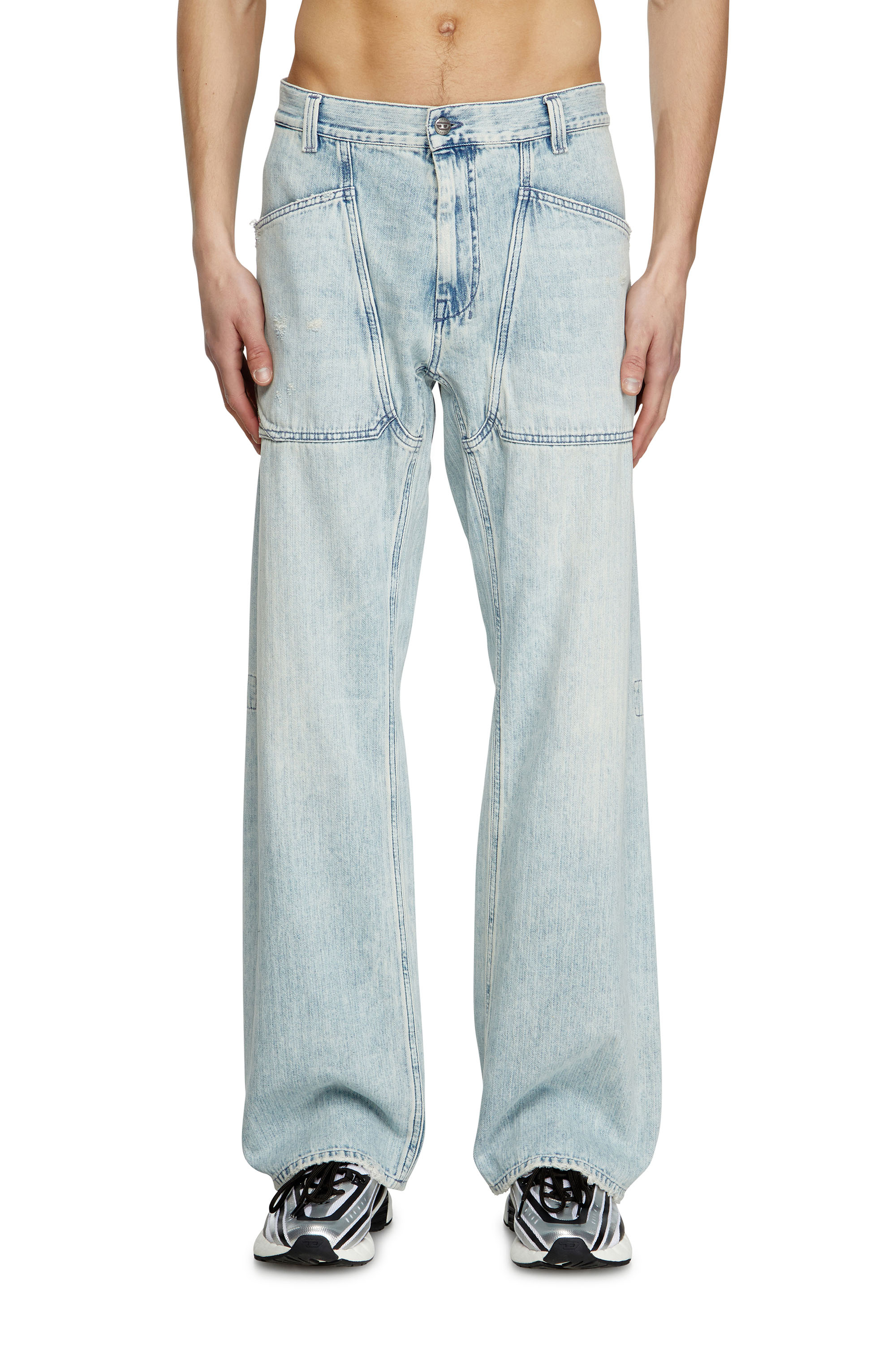 Diesel - Man's Relaxed Jeans D-Zeta 09L60, Light Blue - 1