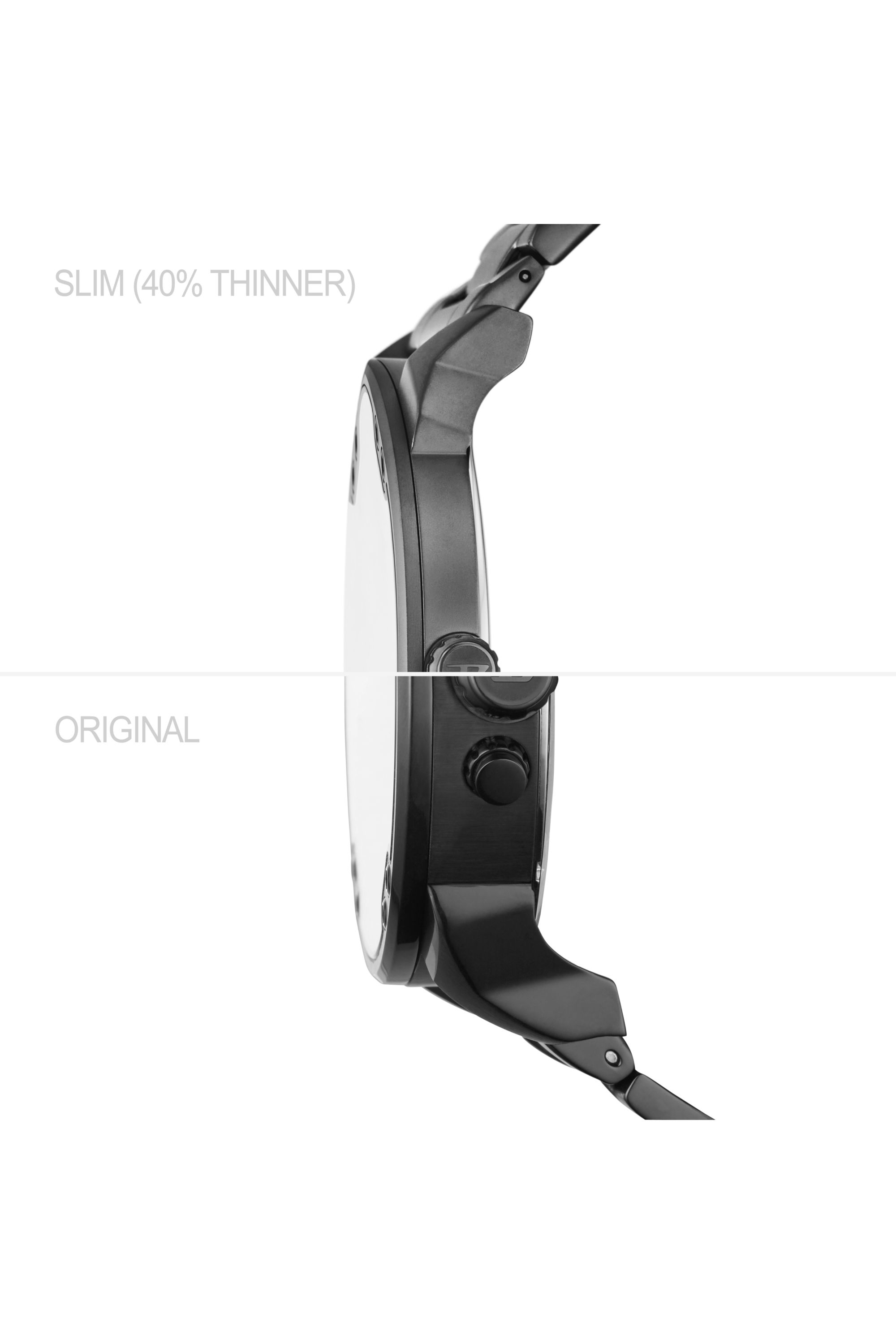 Diesel - DZ7487, Man's Diesel Mr. Daddy Slim Multi Movement Gray Stainless Steel Watch in Dark grey - 2