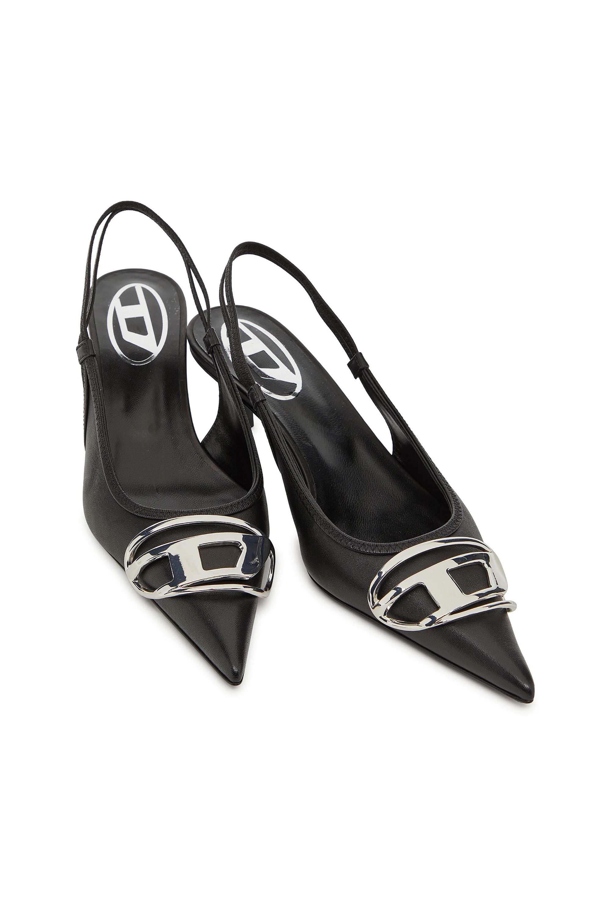D-VENUS SB 40, Black Diesel - D-VENUS SB 40, Woman's D-Venus-Slingback pumps in nappa leather in Black - 4