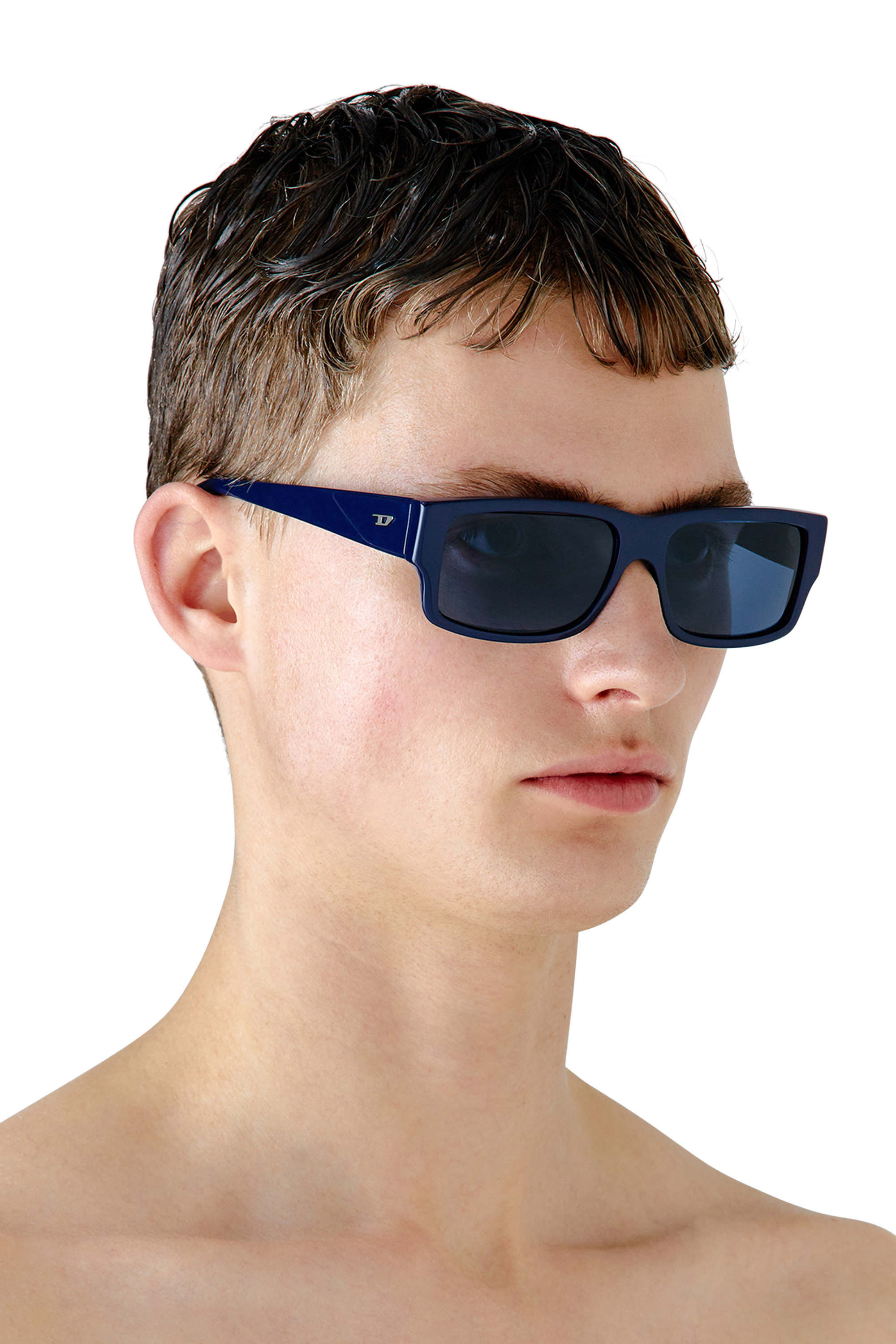 Diesel - 0DL2003 SIZE 57, Man's Rectangle sunglasses in Blue - 5