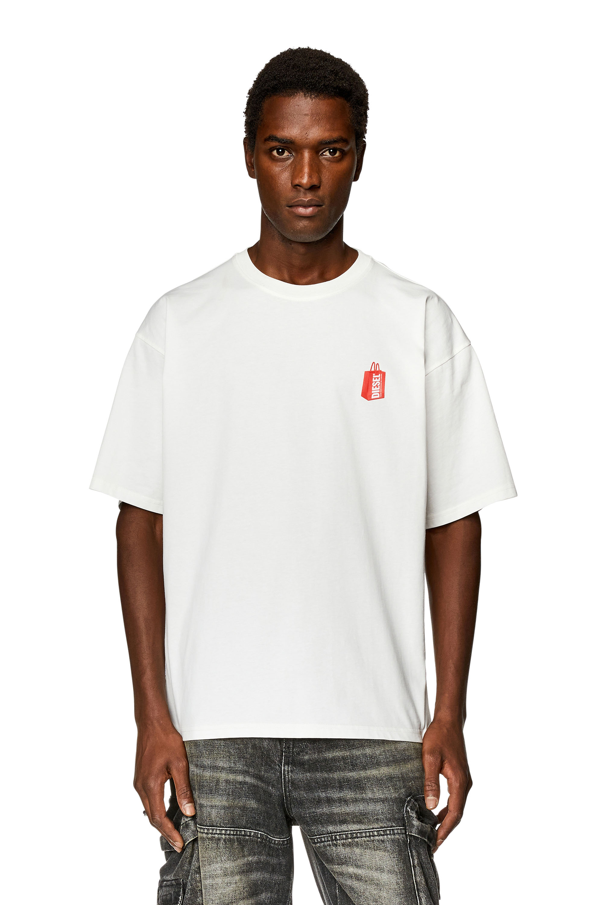 Diesel - T-BOXT-N2, Man T-shirt with Prototype sneaker print in White - Image 1
