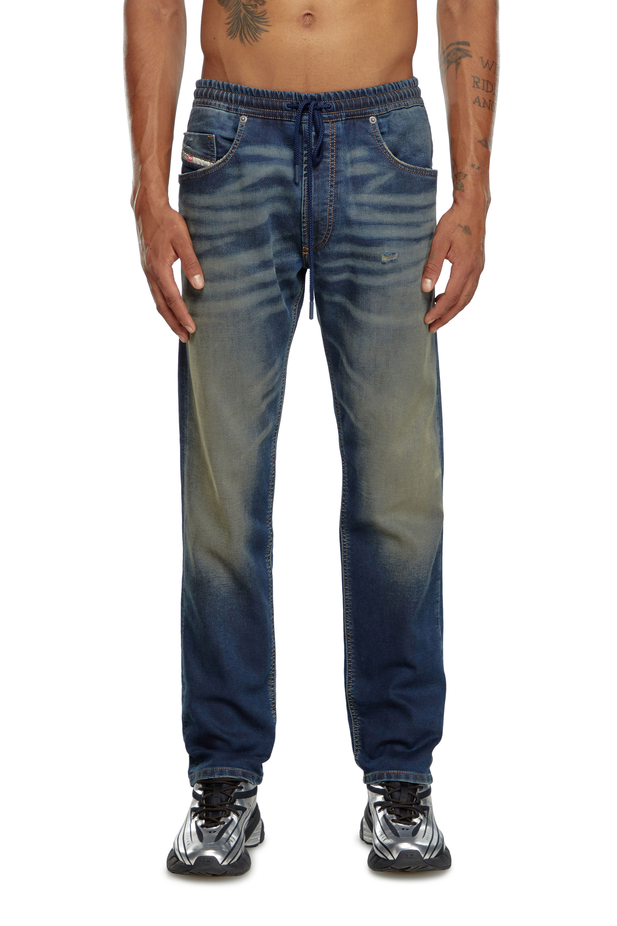 Diesel - Man's Regular 2030 D-Krooley Joggjeans® 09J34, Dark Blue - 2