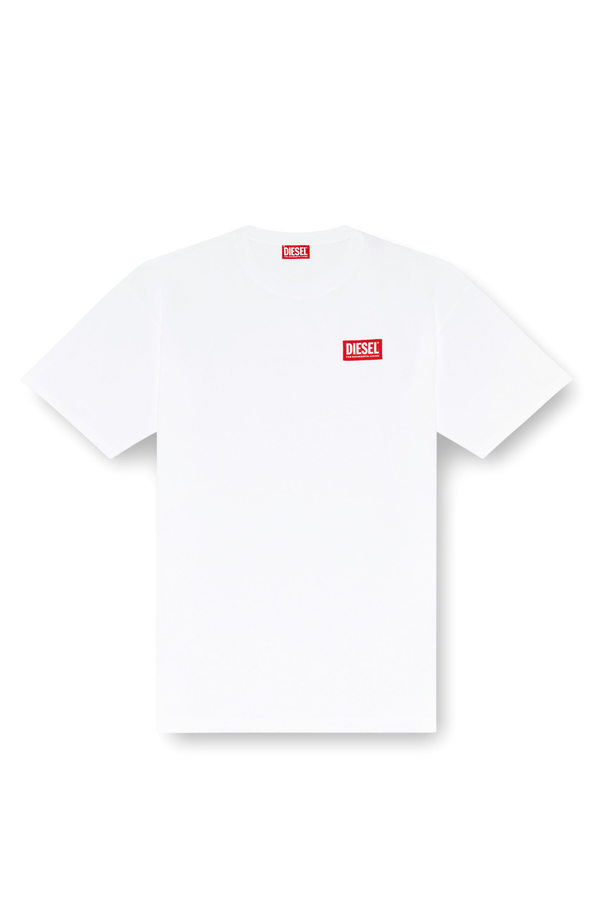 Diesel - T-BOXT-LAB, Man's T-shirt with jacquard logo patch in White - 3