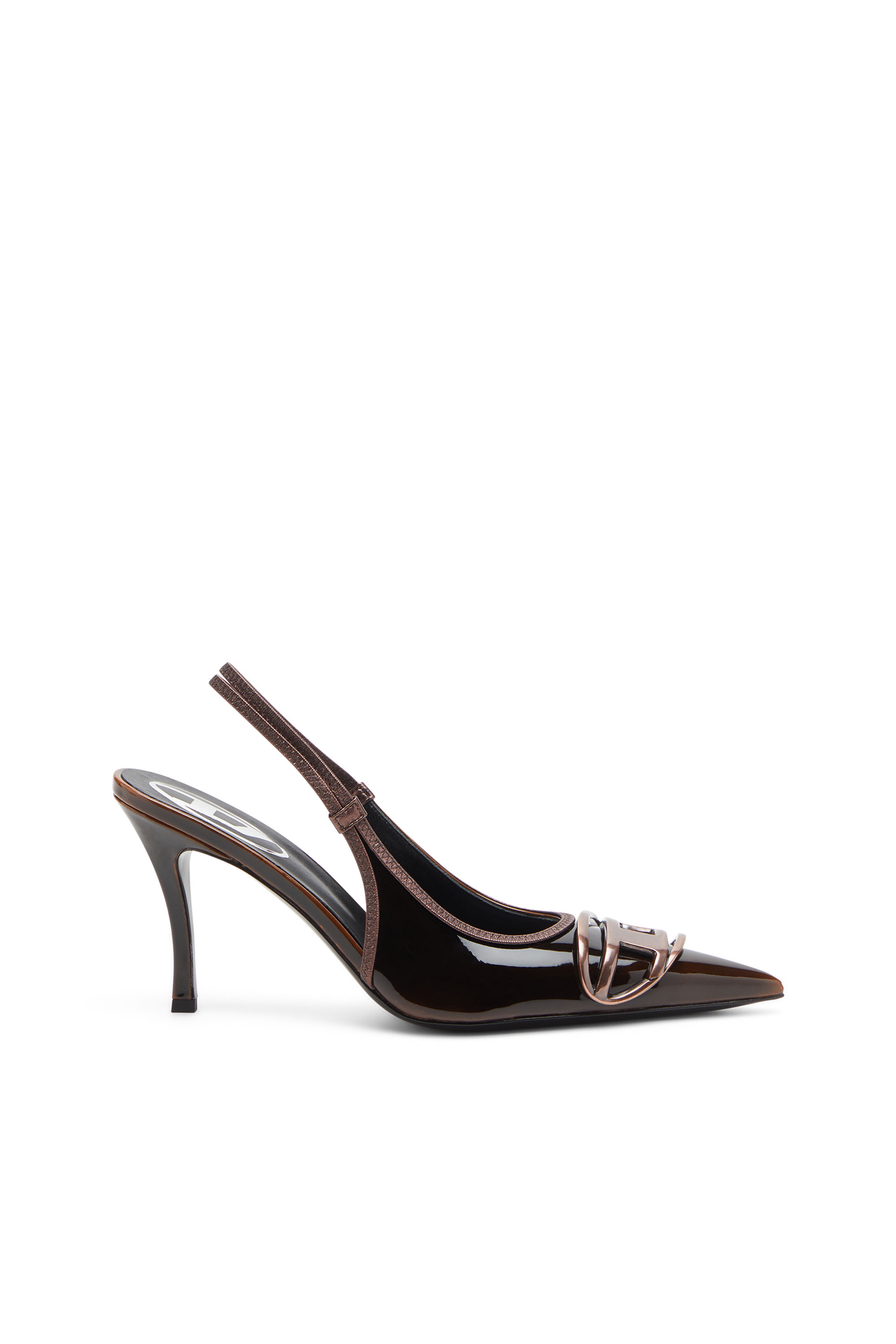 D-VENUS SB, Blue/Brown Diesel - D-VENUS SB, Woman's D-Venus-Patent slingback pumps with dégradé effect in Blue/Brown - 1