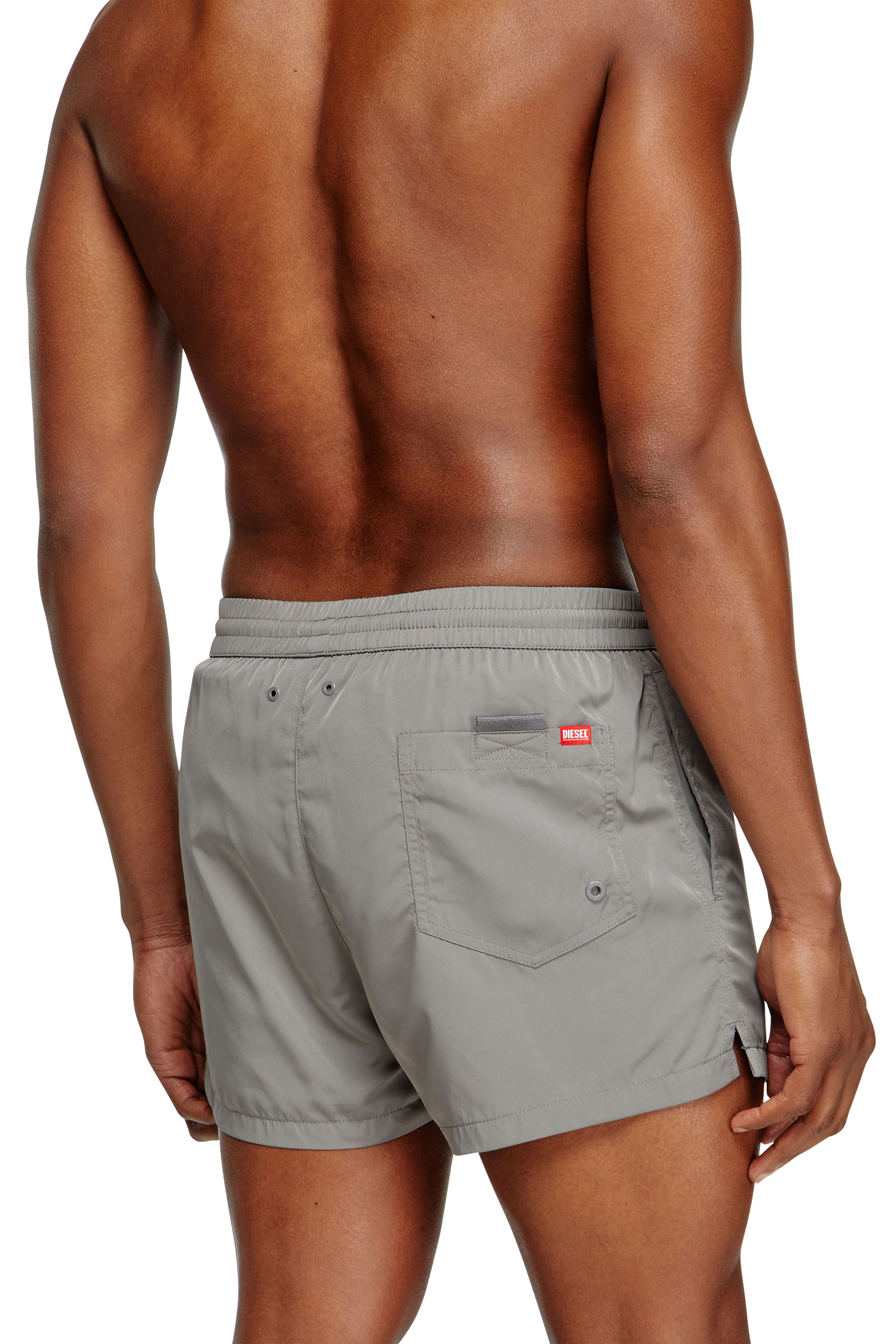 Diesel - MARIO-34-D-CORE, Man's Swim shorts with logo print in Grey - 3