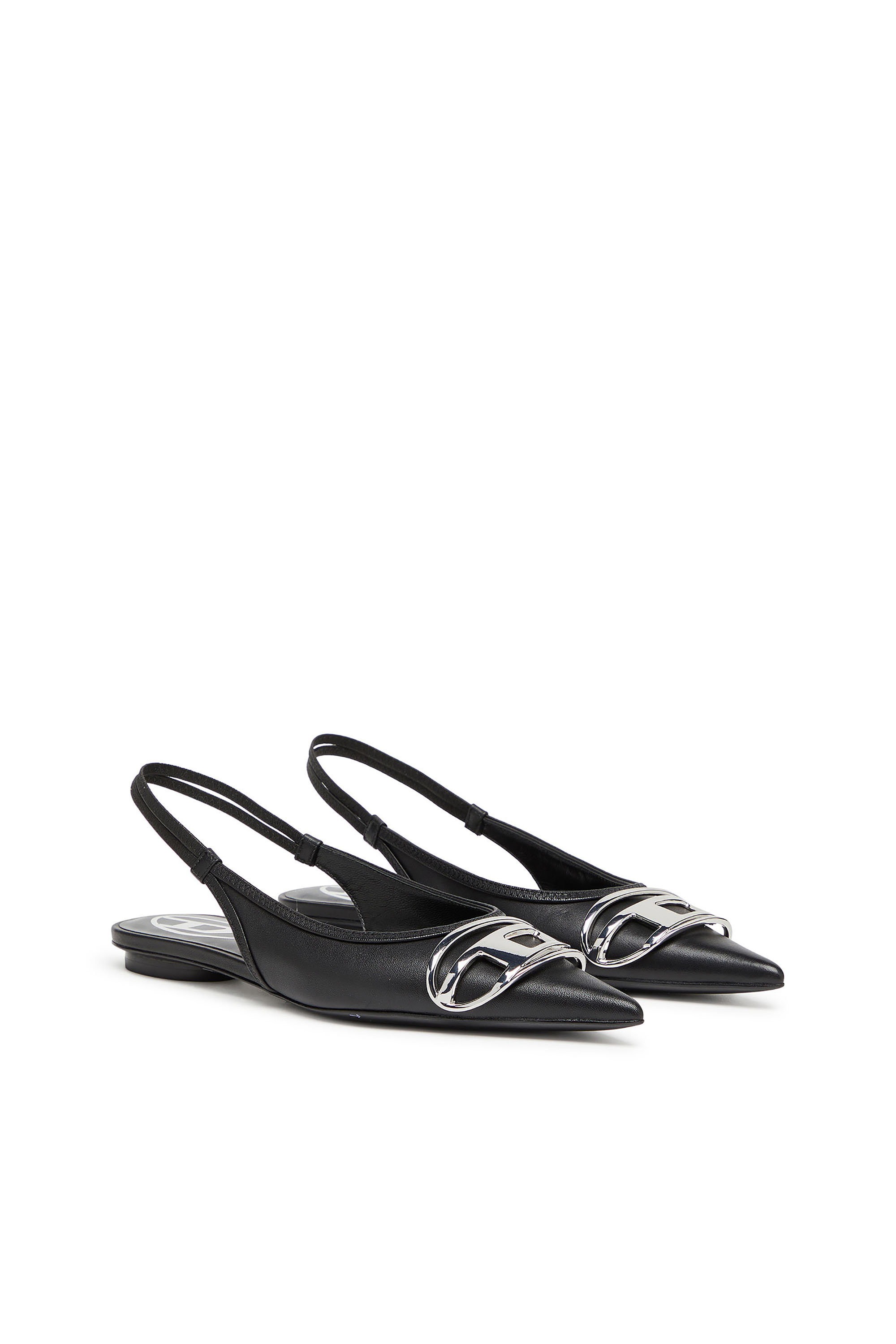 D-VENUS SB BAL, Black Diesel - D-VENUS SB BAL, Woman's D-Venus-Slingback flats in nappa leather in Black - 2