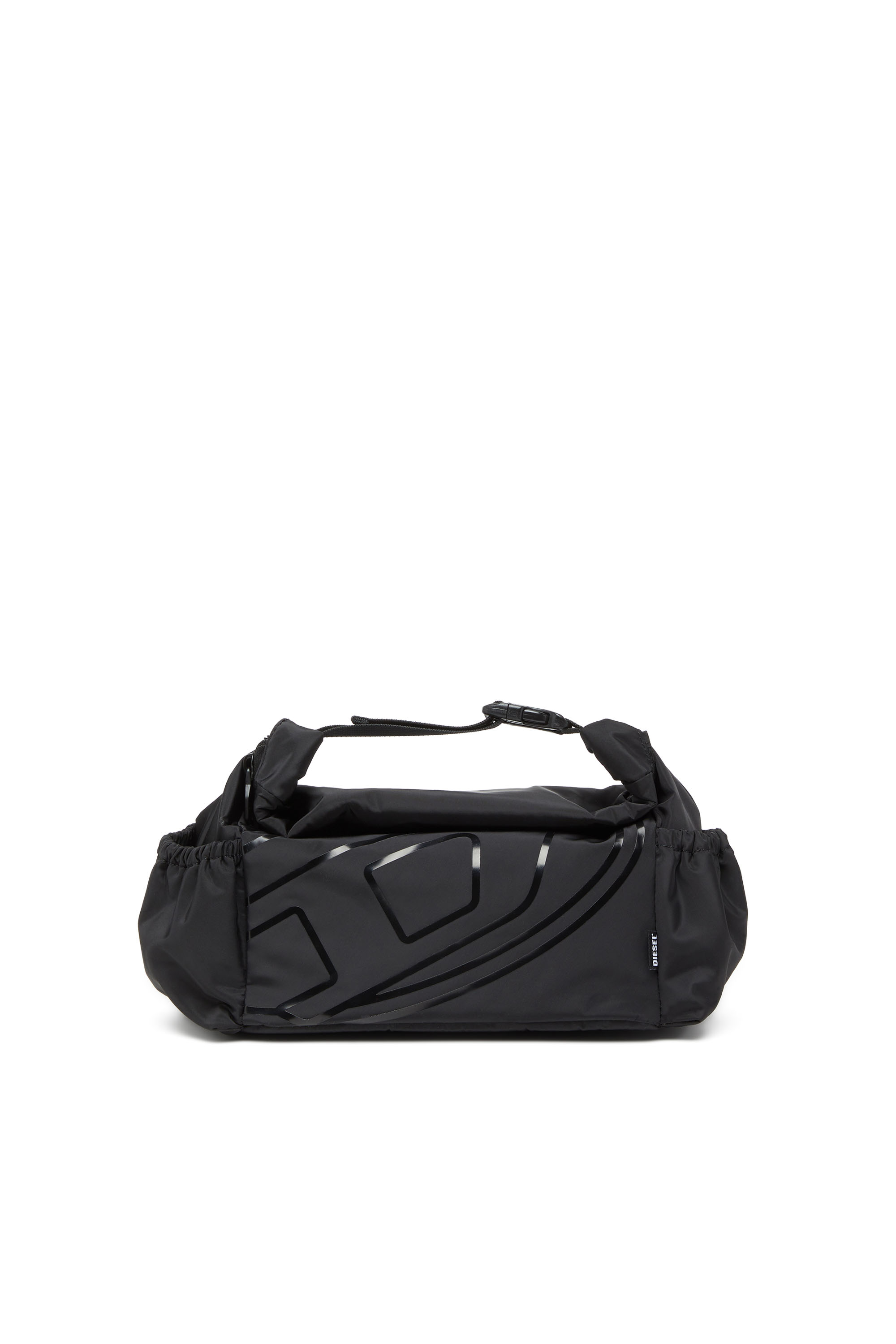 Diesel - DRAPE WASH BAG X, Man's Nylon wash bag with Oval D print in Black - 1