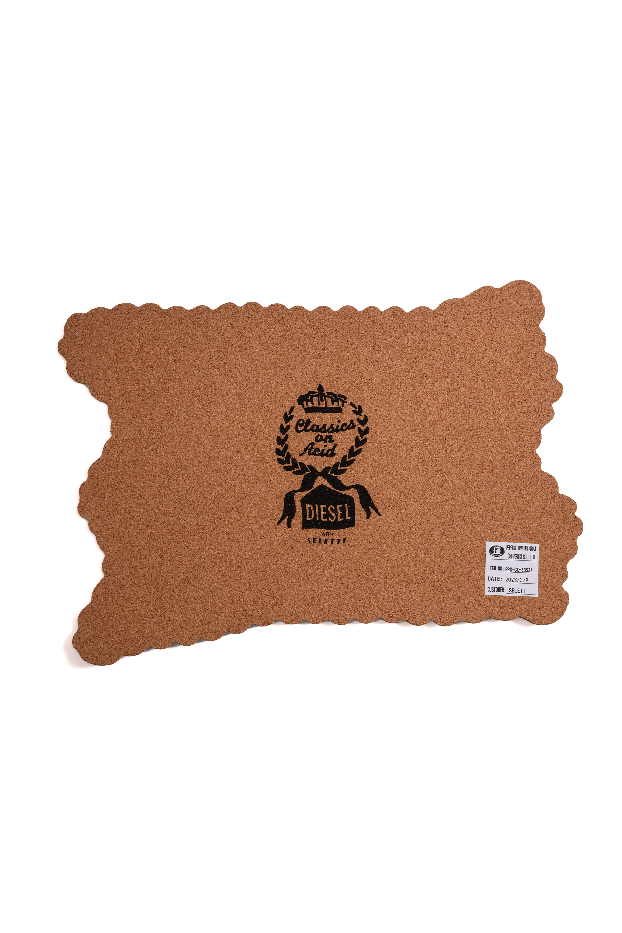 Diesel - 11264 TABLE MAT "DIESEL LIVING" - ACID F, Unisex's Cork table mat in White - 2